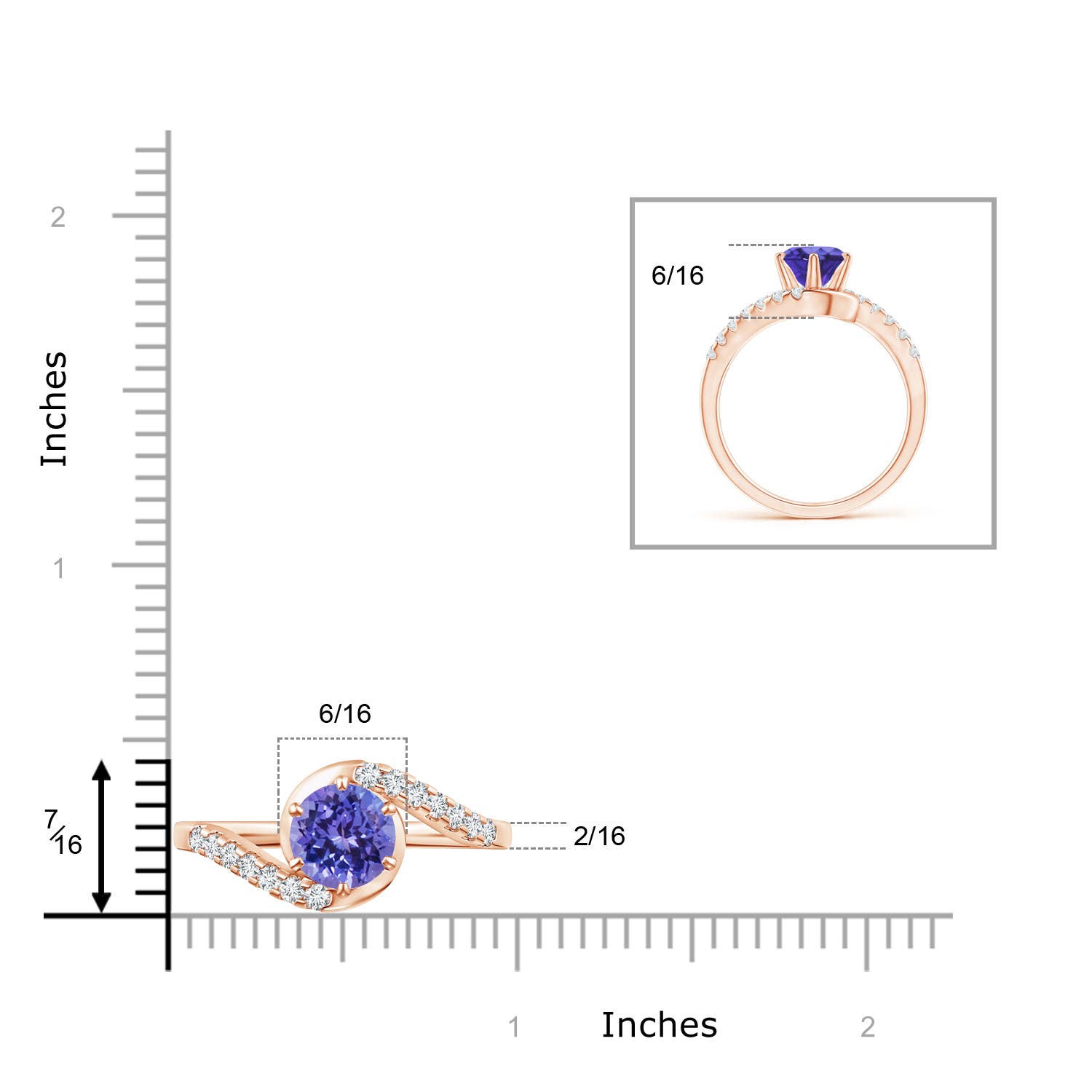 AA - Tanzanite / 1.8 CT / 14 KT Rose Gold