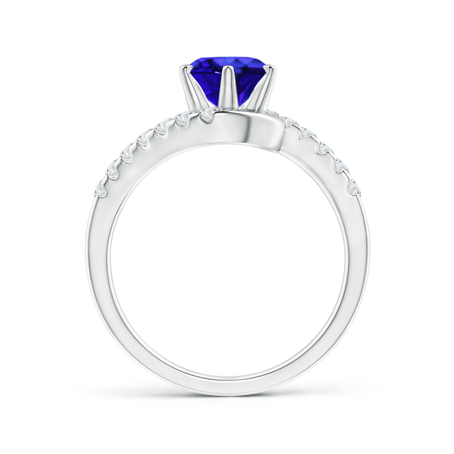 AAA - Tanzanite / 1.8 CT / 14 KT White Gold