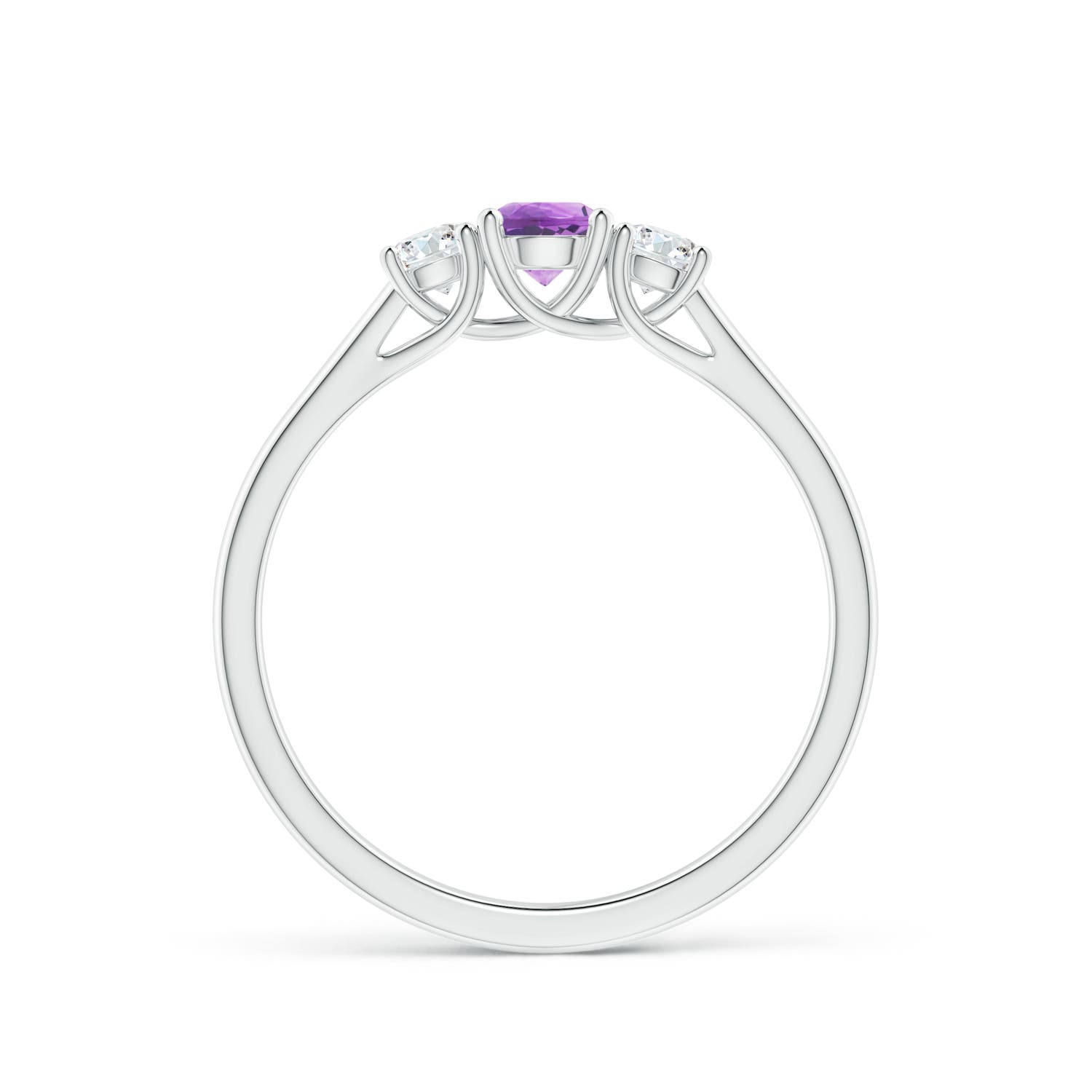 A - Amethyst / 0.46 CT / 14 KT White Gold