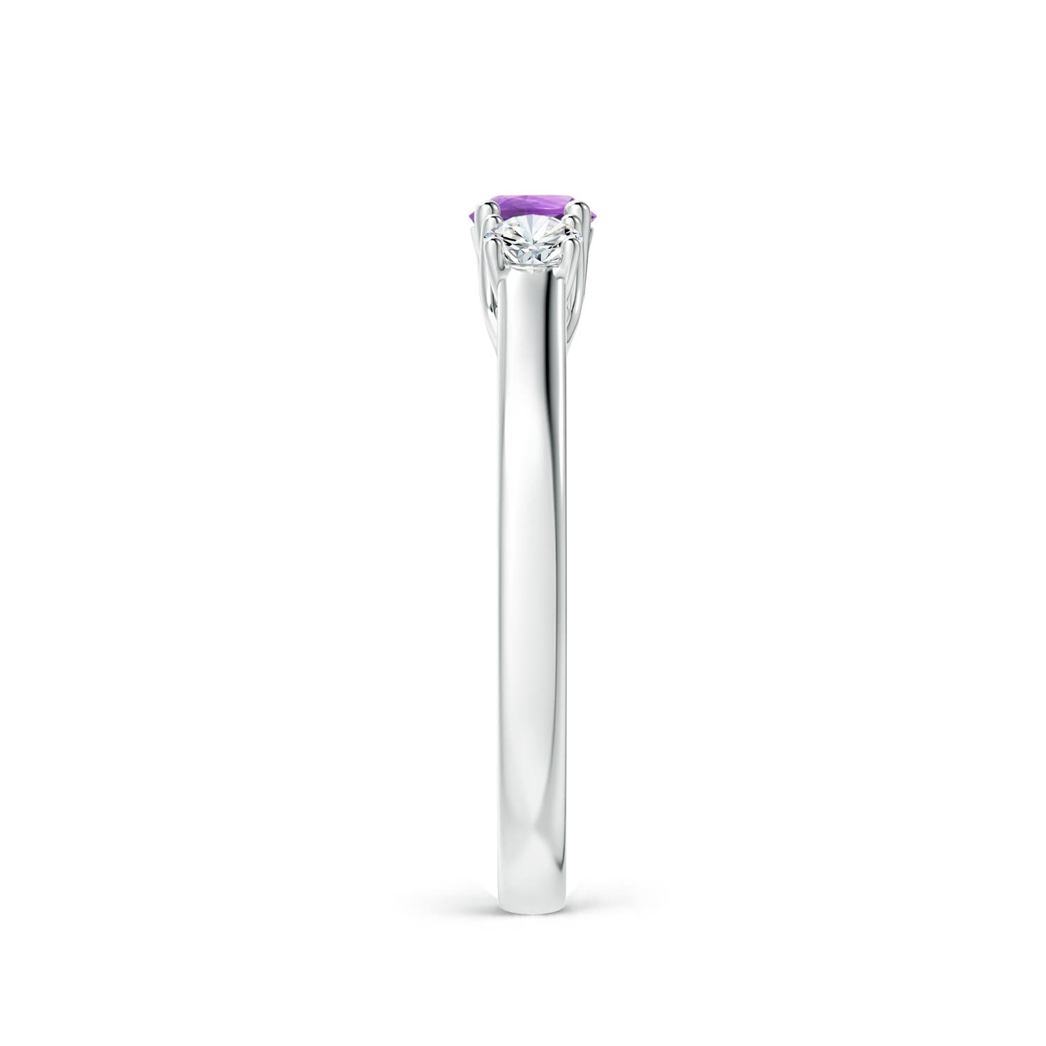 A - Amethyst / 0.46 CT / 14 KT White Gold