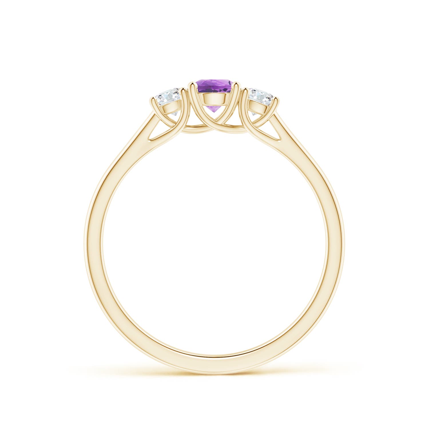 A - Amethyst / 0.46 CT / 14 KT Yellow Gold