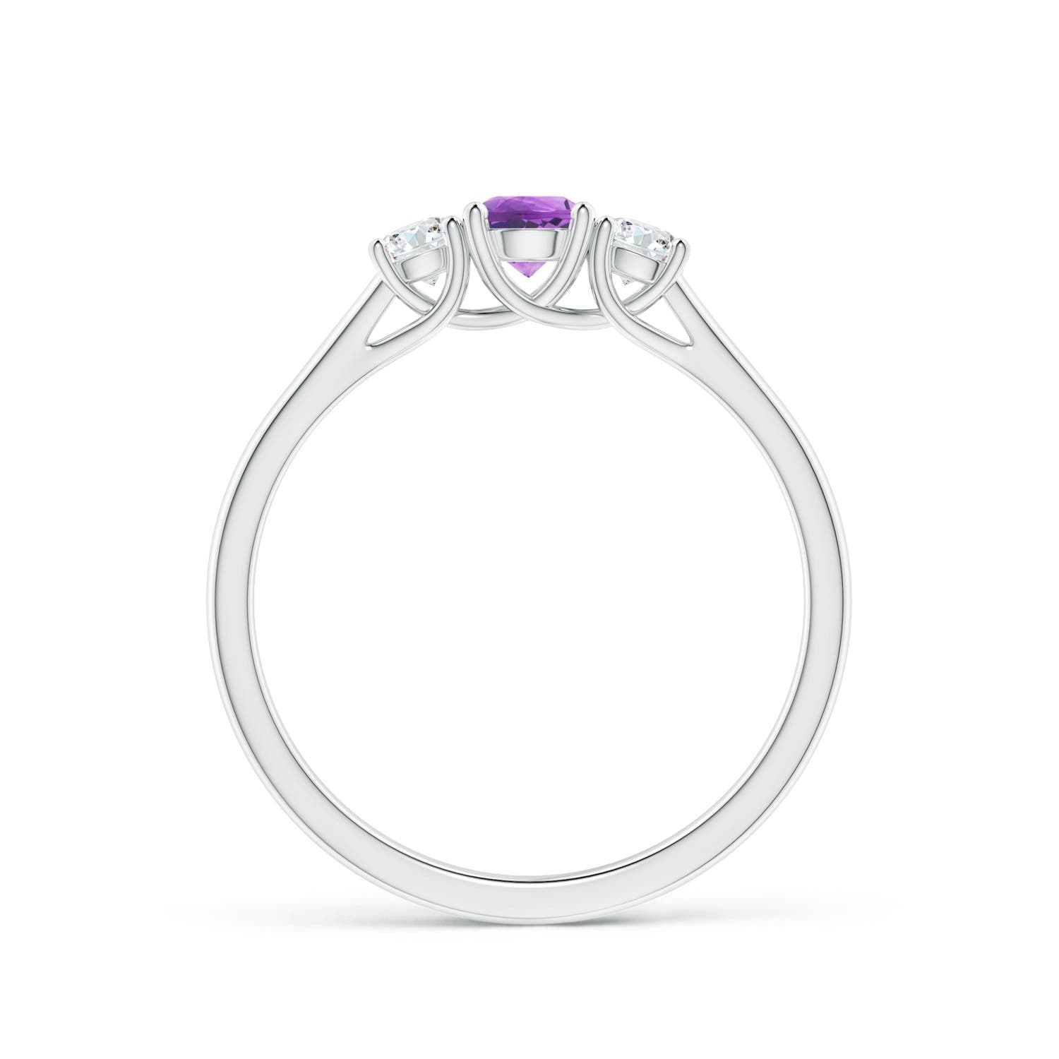 AA - Amethyst / 0.46 CT / 14 KT White Gold