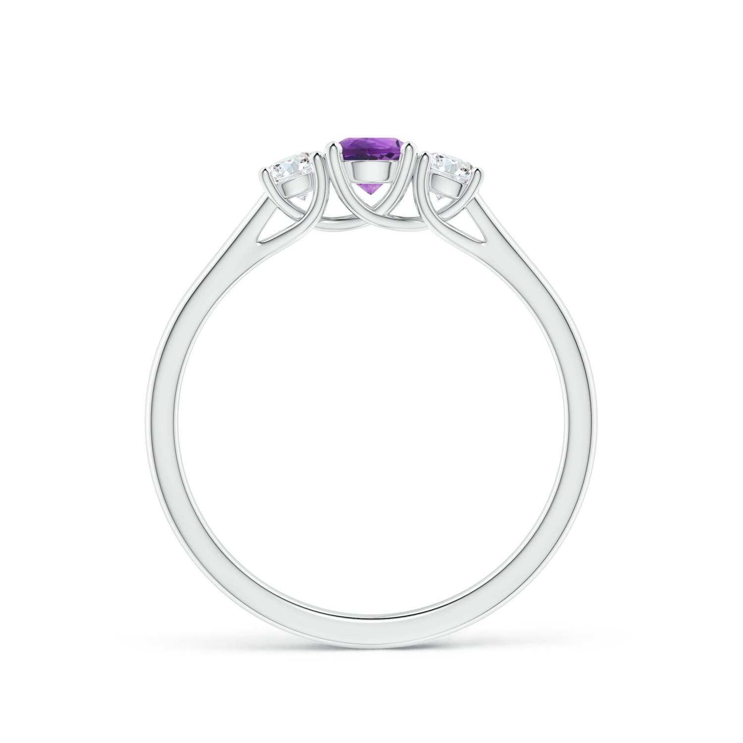 AAA - Amethyst / 0.46 CT / 14 KT White Gold