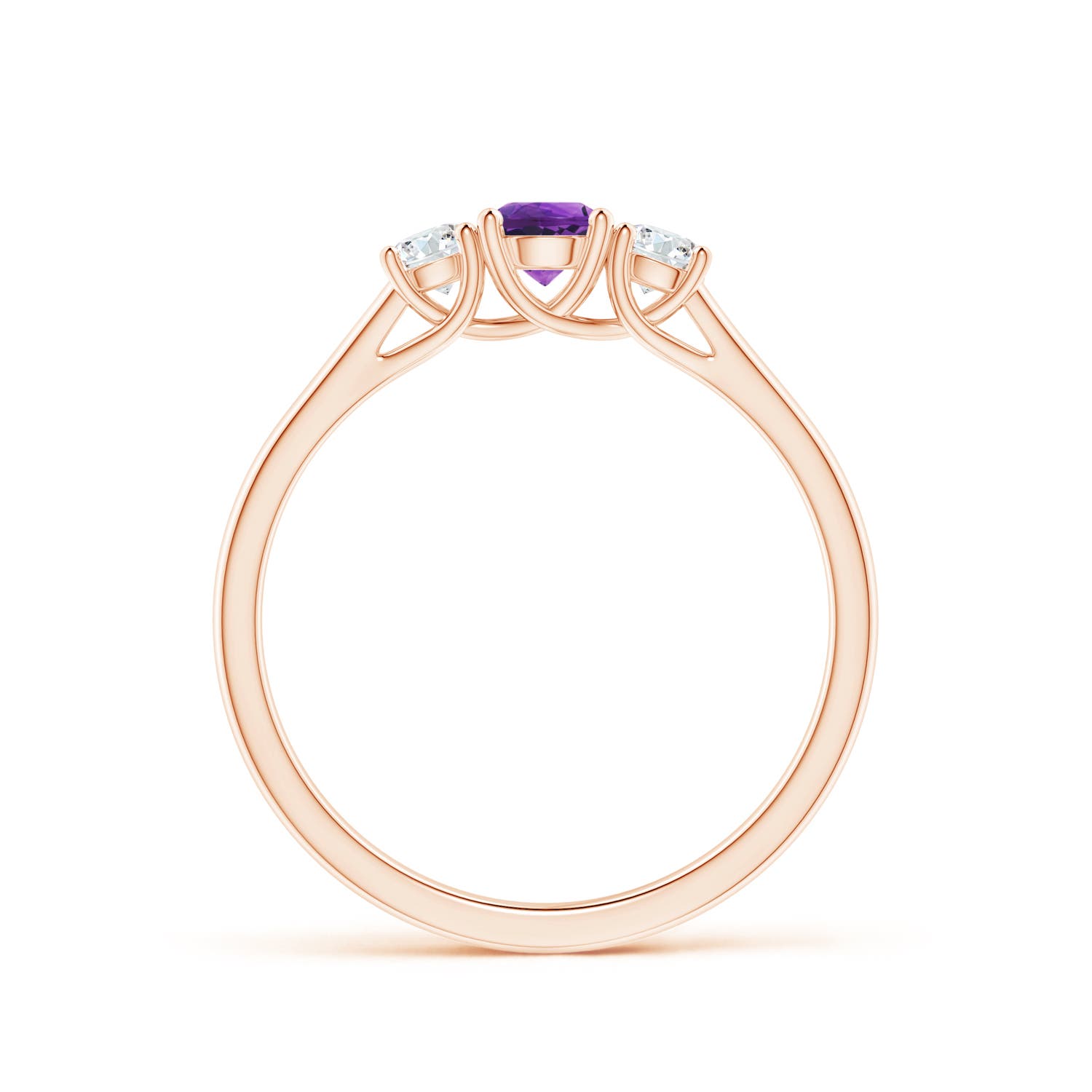 AAAA - Amethyst / 0.46 CT / 14 KT Rose Gold