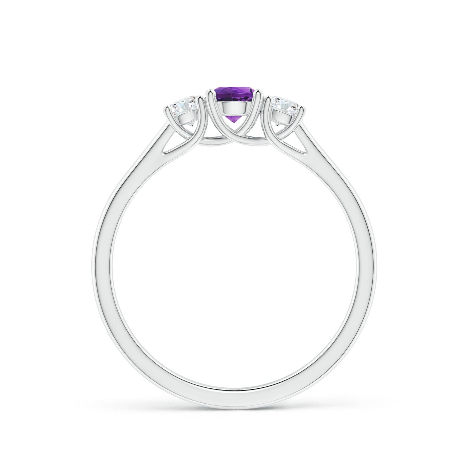 AAAA - Amethyst / 0.46 CT / 14 KT White Gold