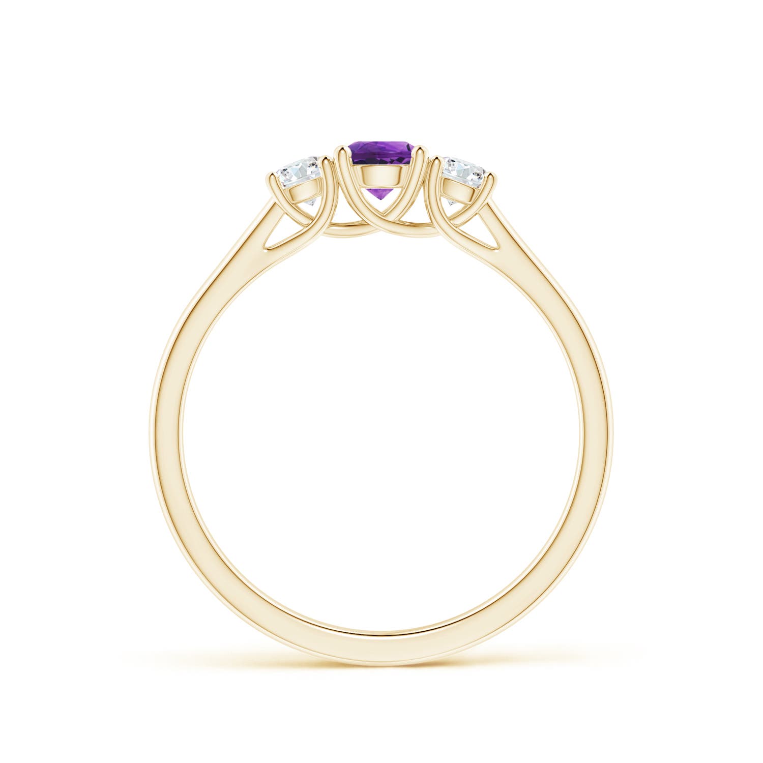 AAAA - Amethyst / 0.46 CT / 14 KT Yellow Gold