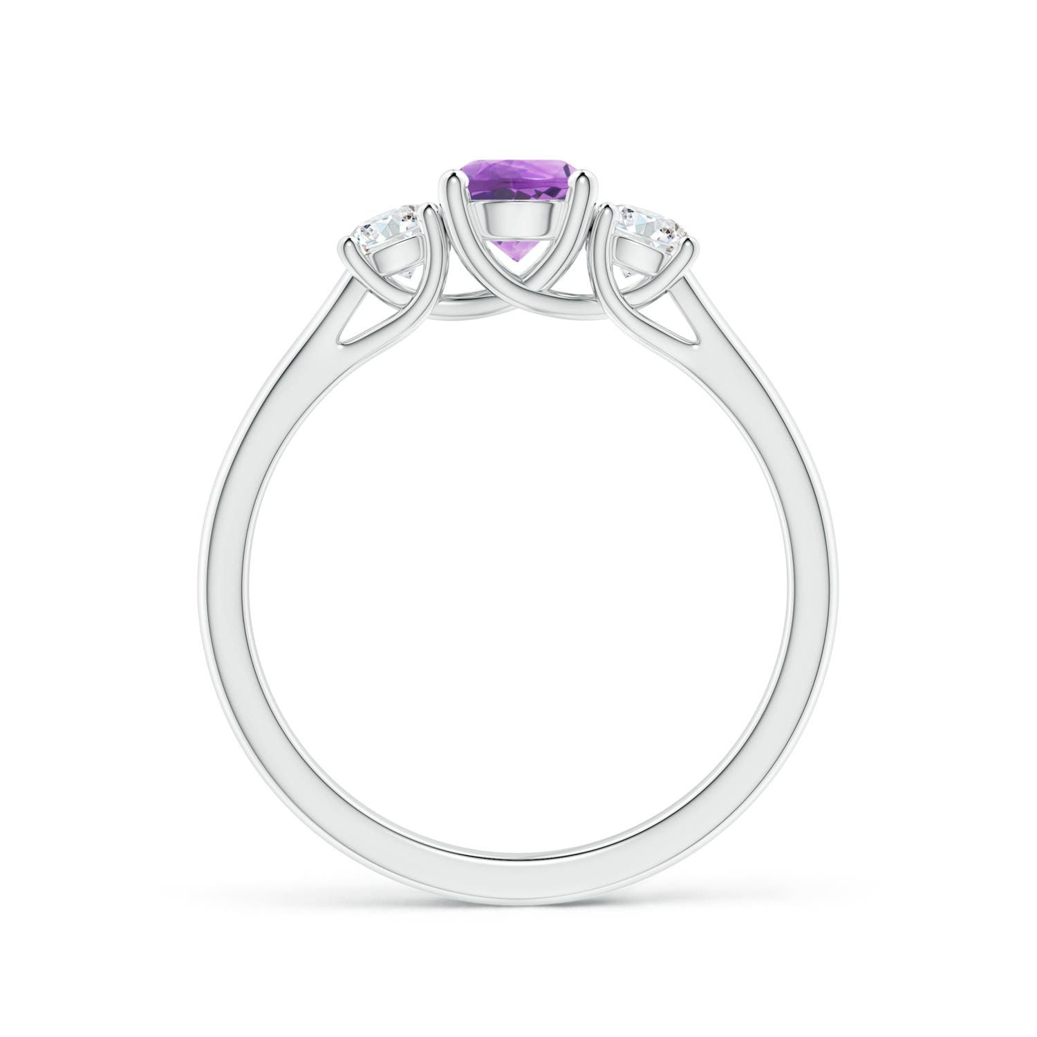 A - Amethyst / 0.77 CT / 14 KT White Gold