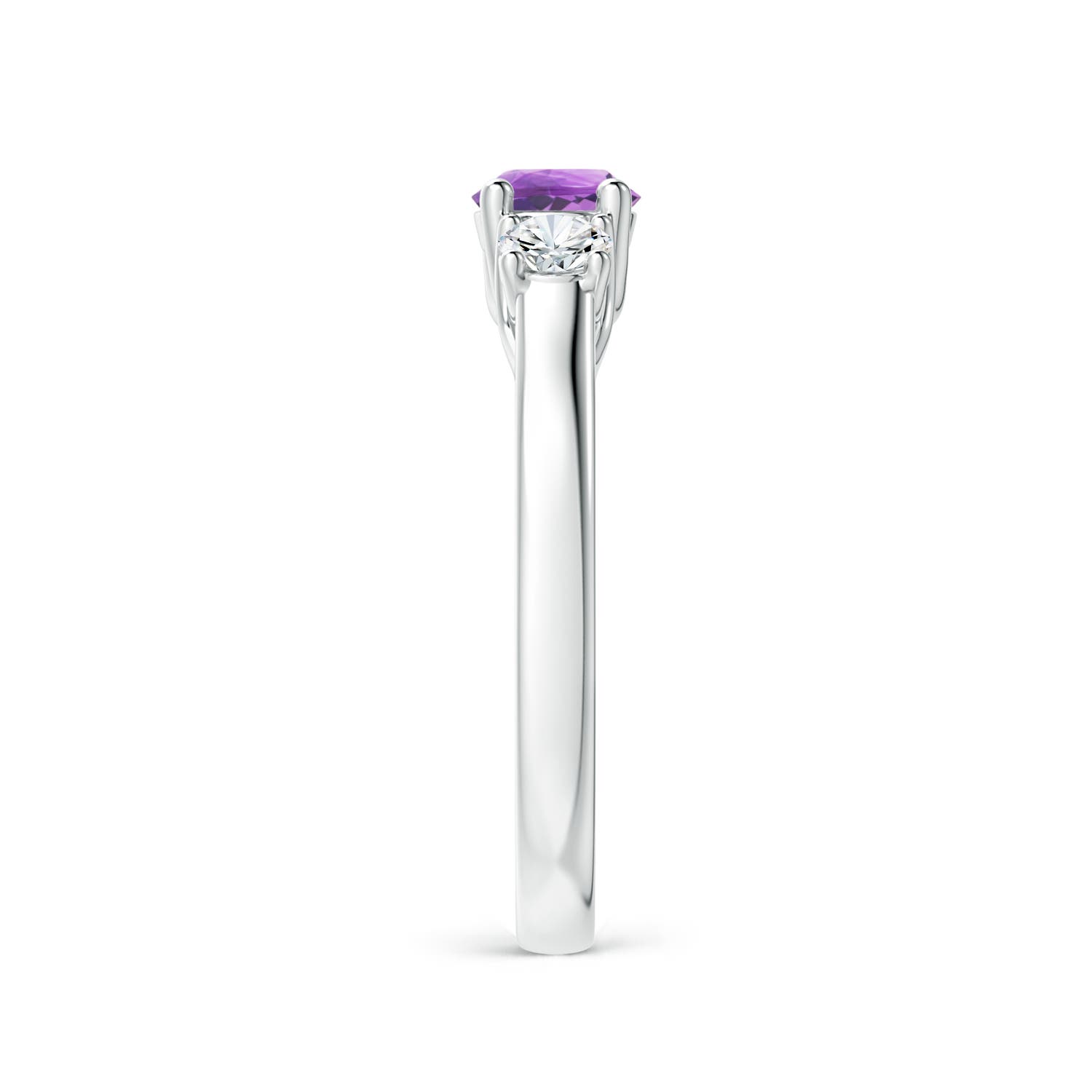 A - Amethyst / 0.77 CT / 14 KT White Gold