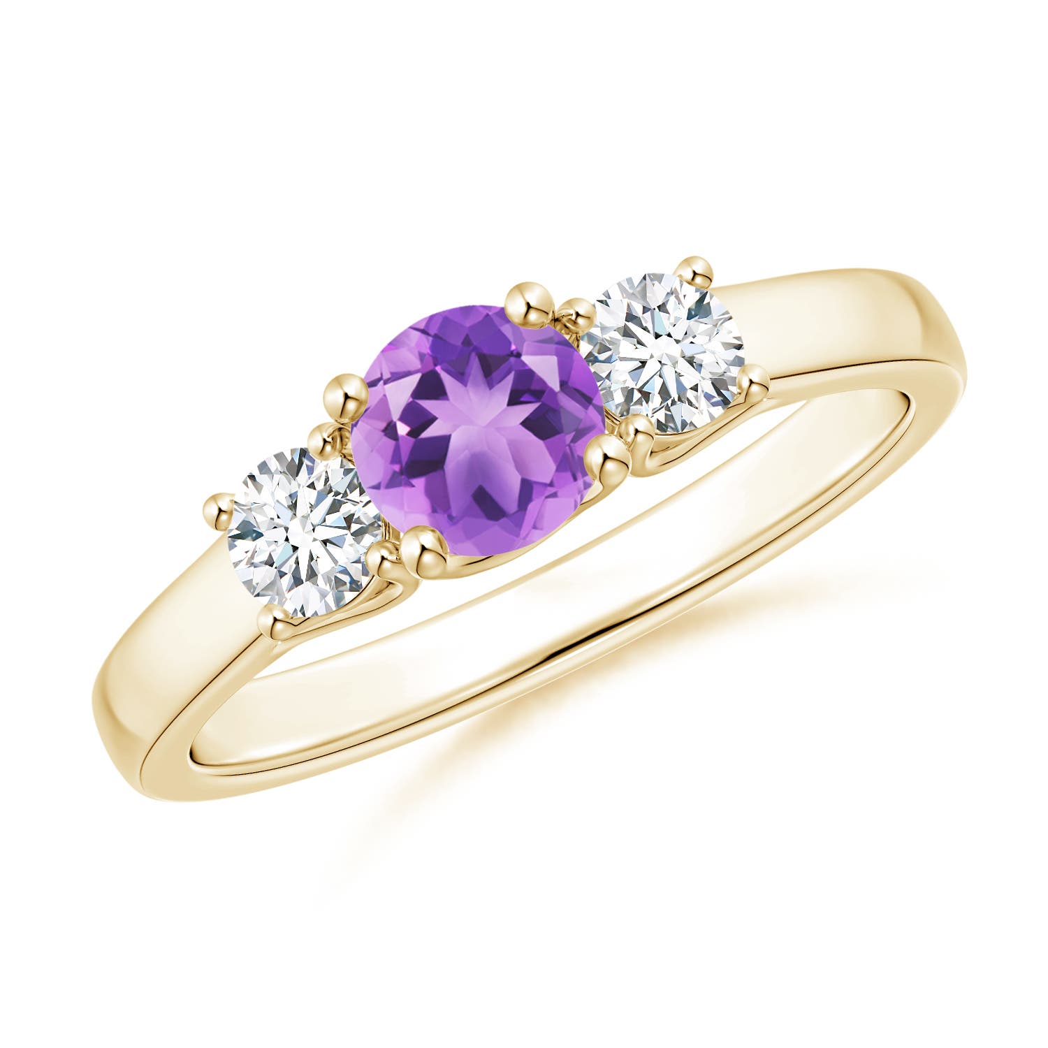 A - Amethyst / 0.77 CT / 14 KT Yellow Gold