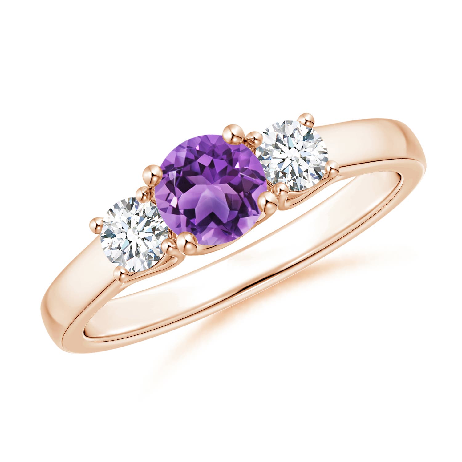 AA - Amethyst / 0.77 CT / 14 KT Rose Gold