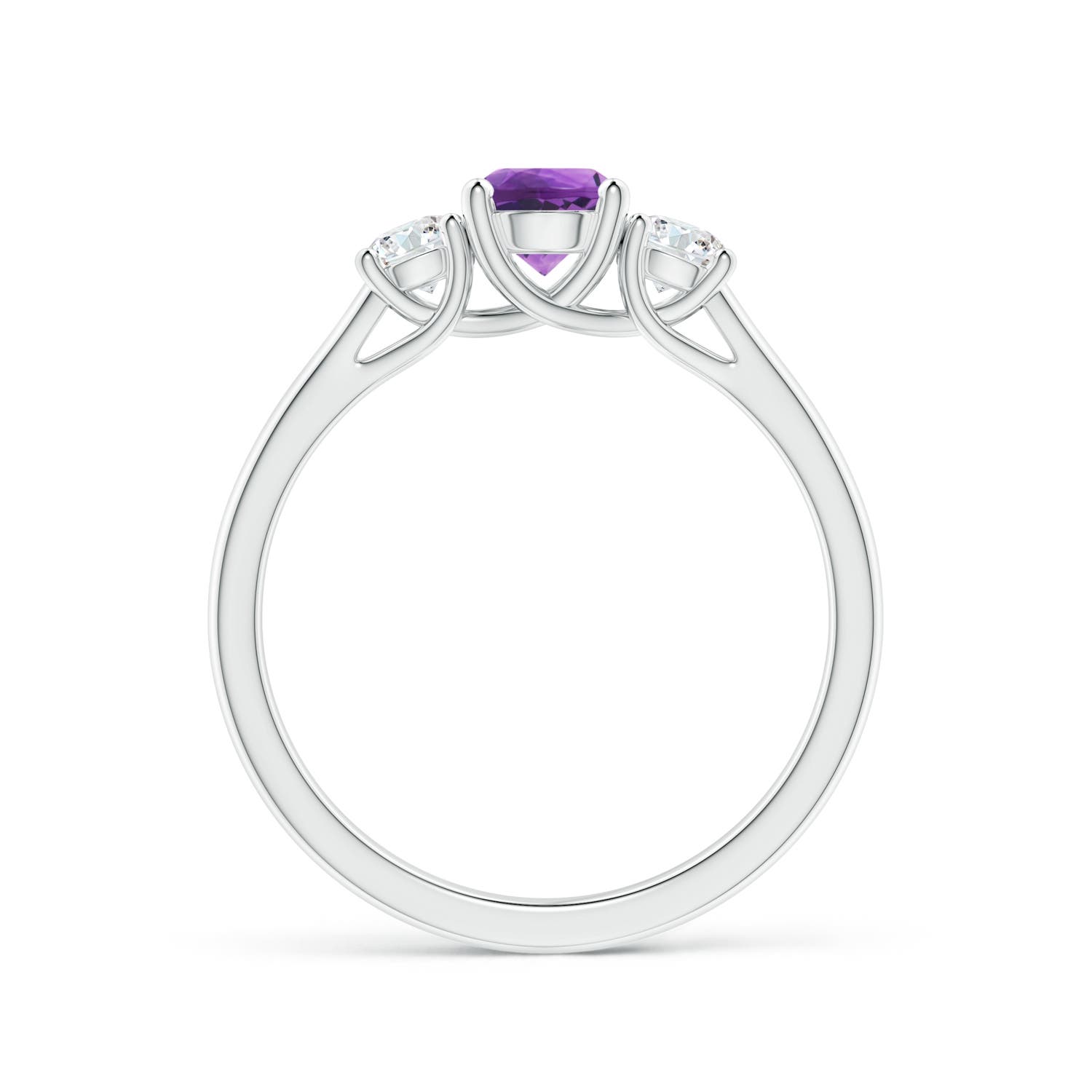 AAA - Amethyst / 0.77 CT / 14 KT White Gold