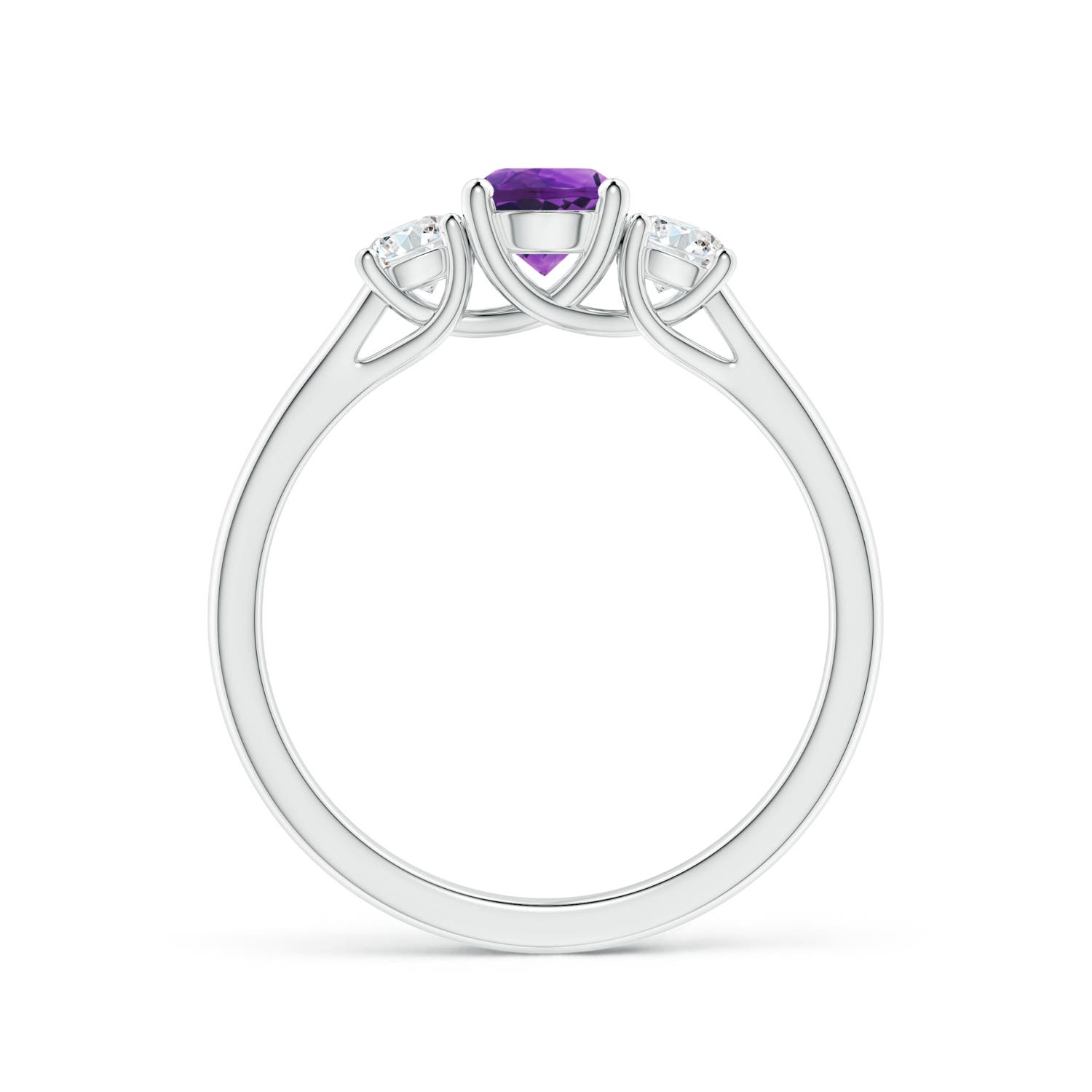 AAAA - Amethyst / 0.77 CT / 14 KT White Gold