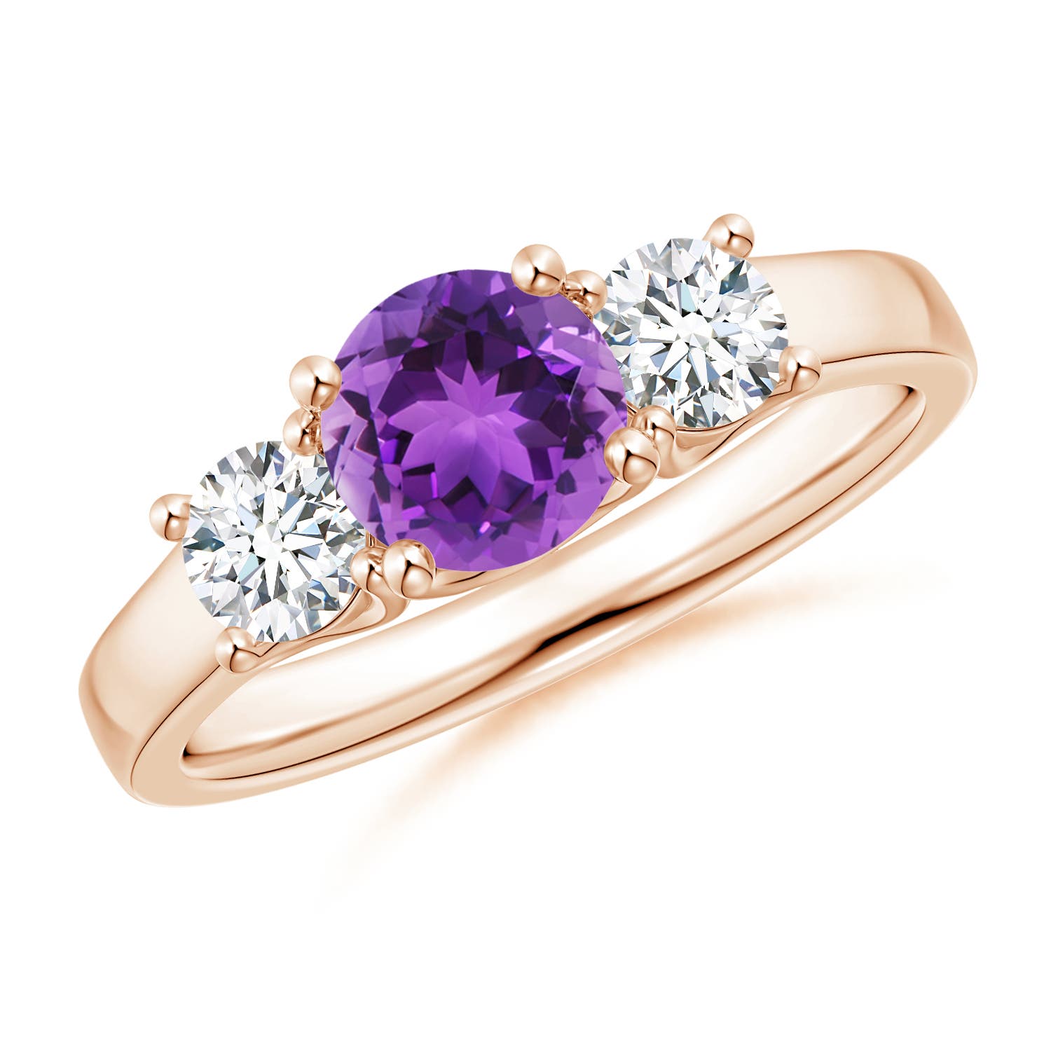 AAA - Amethyst / 1.26 CT / 14 KT Rose Gold