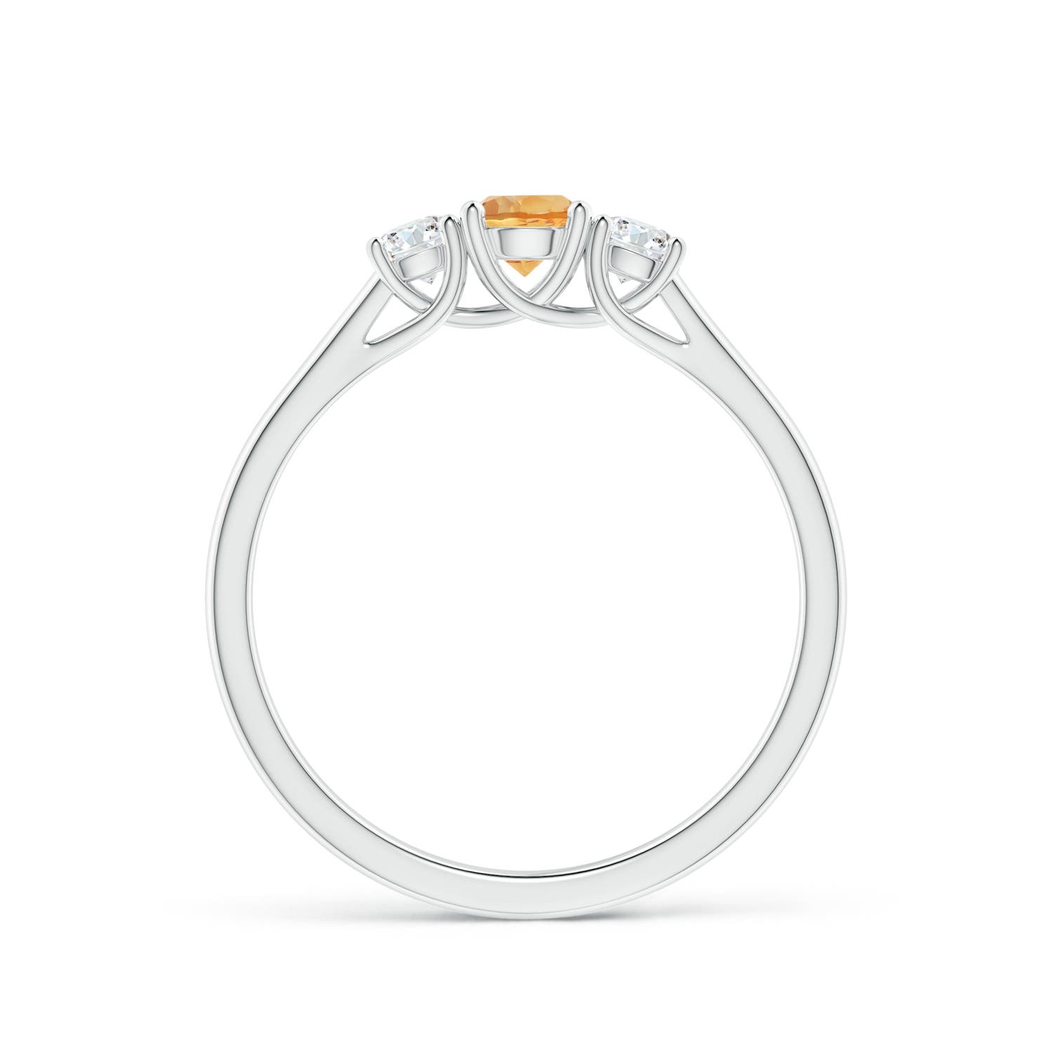 A - Citrine / 0.44 CT / 14 KT White Gold