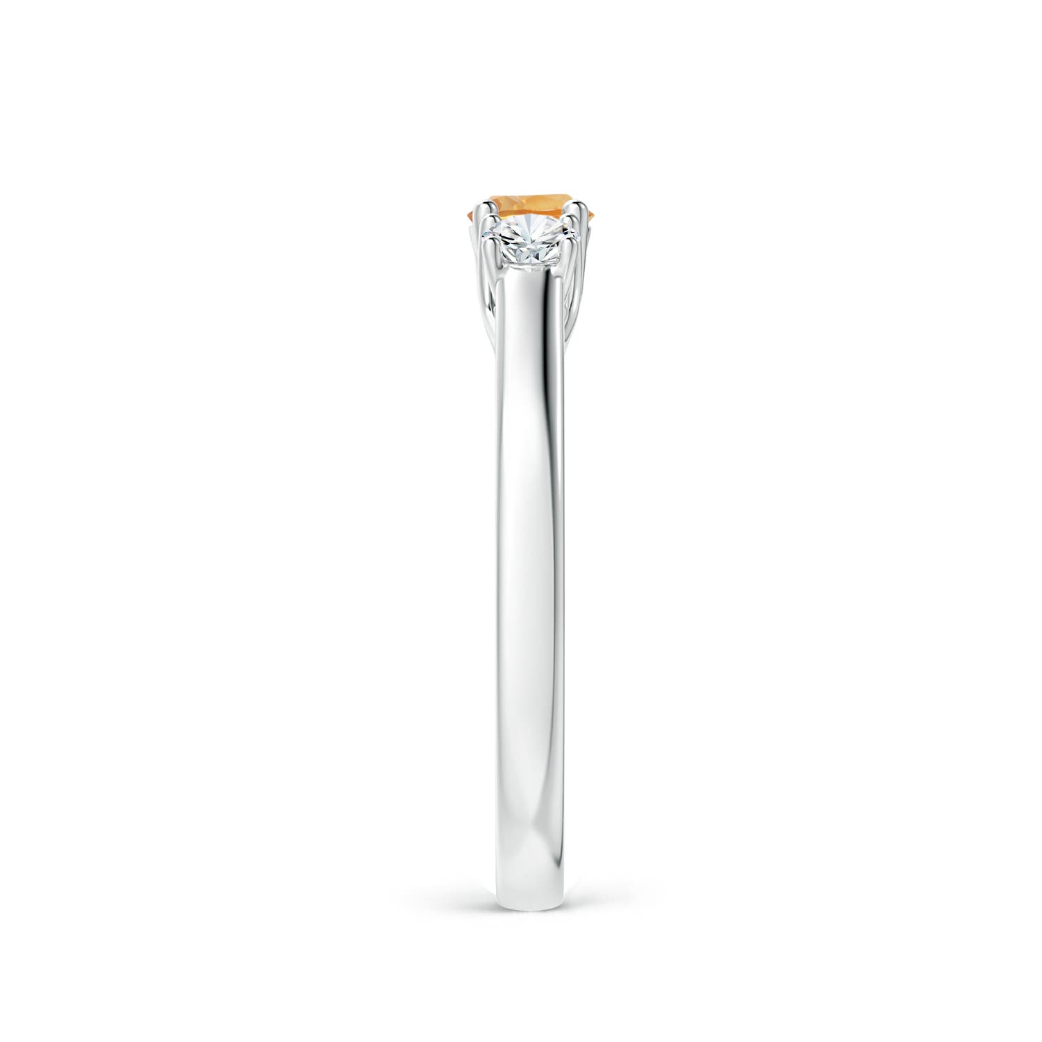 A - Citrine / 0.44 CT / 14 KT White Gold