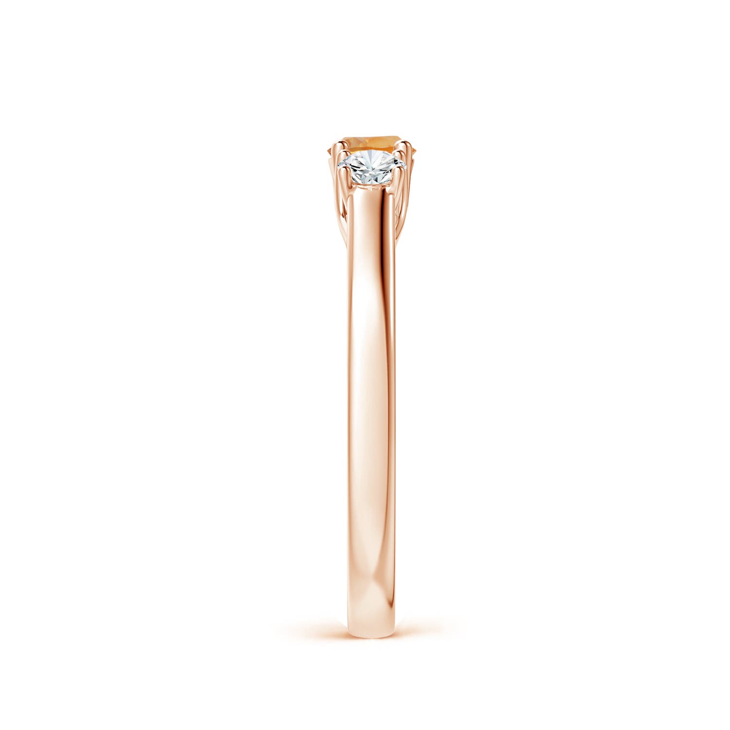 AA - Citrine / 0.44 CT / 14 KT Rose Gold