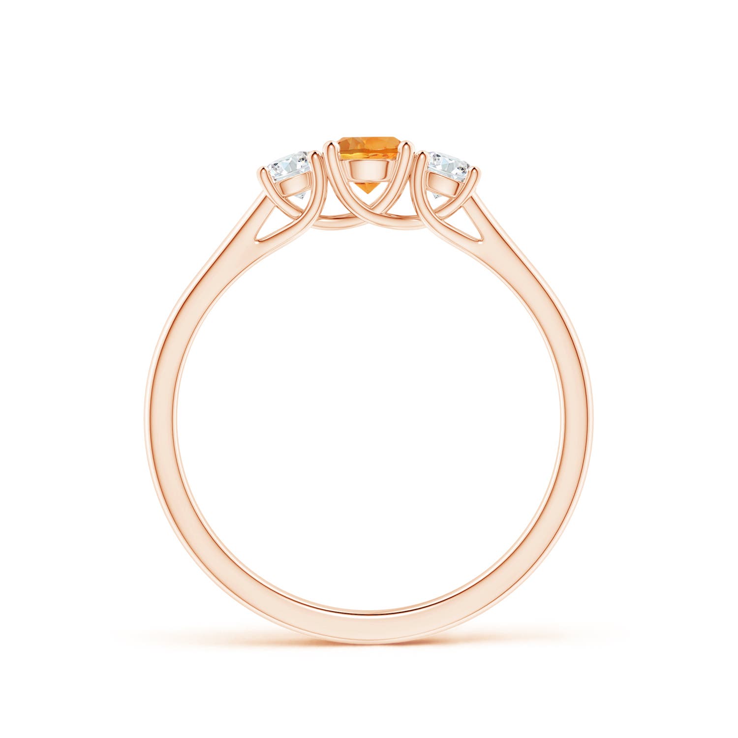 AAA - Citrine / 0.44 CT / 14 KT Rose Gold