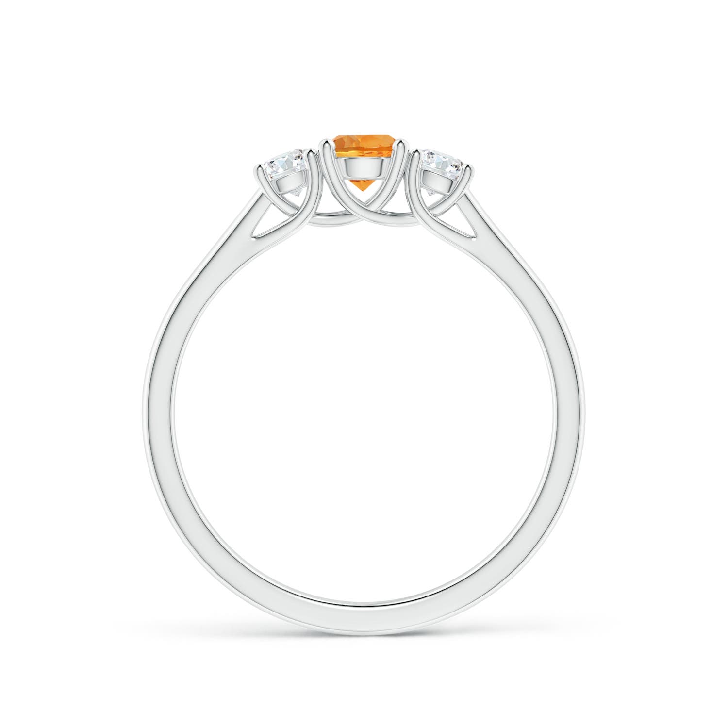 AAA - Citrine / 0.44 CT / 14 KT White Gold