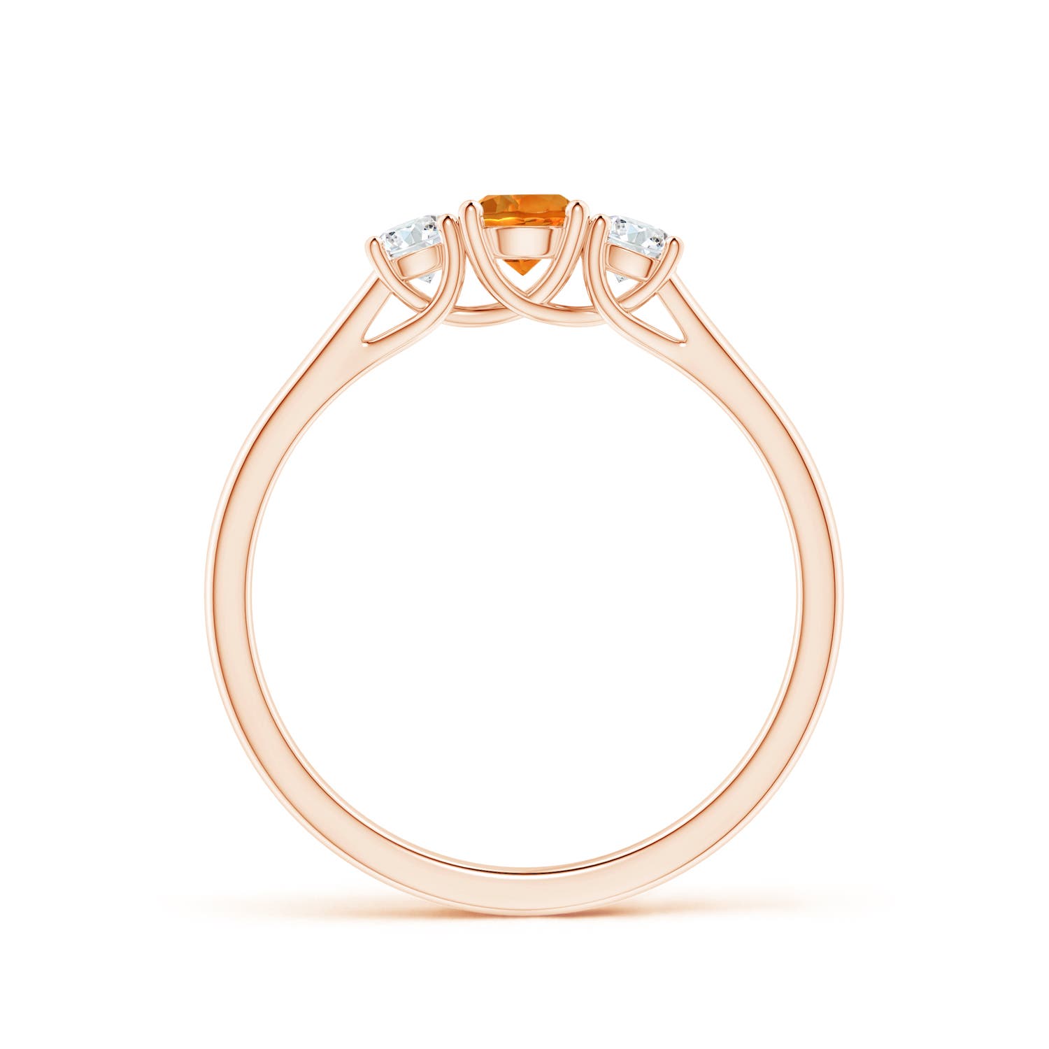 AAAA - Citrine / 0.44 CT / 14 KT Rose Gold