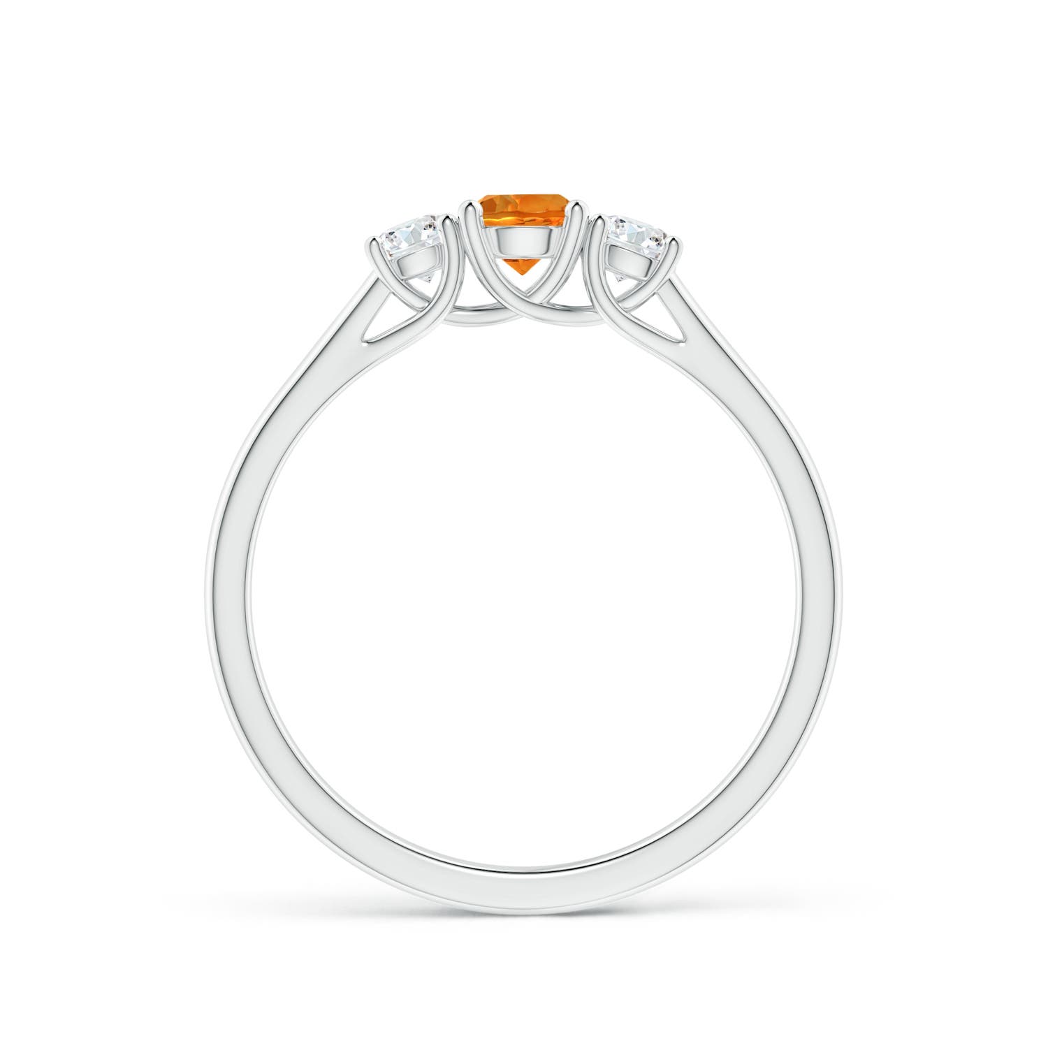 AAAA - Citrine / 0.44 CT / 14 KT White Gold