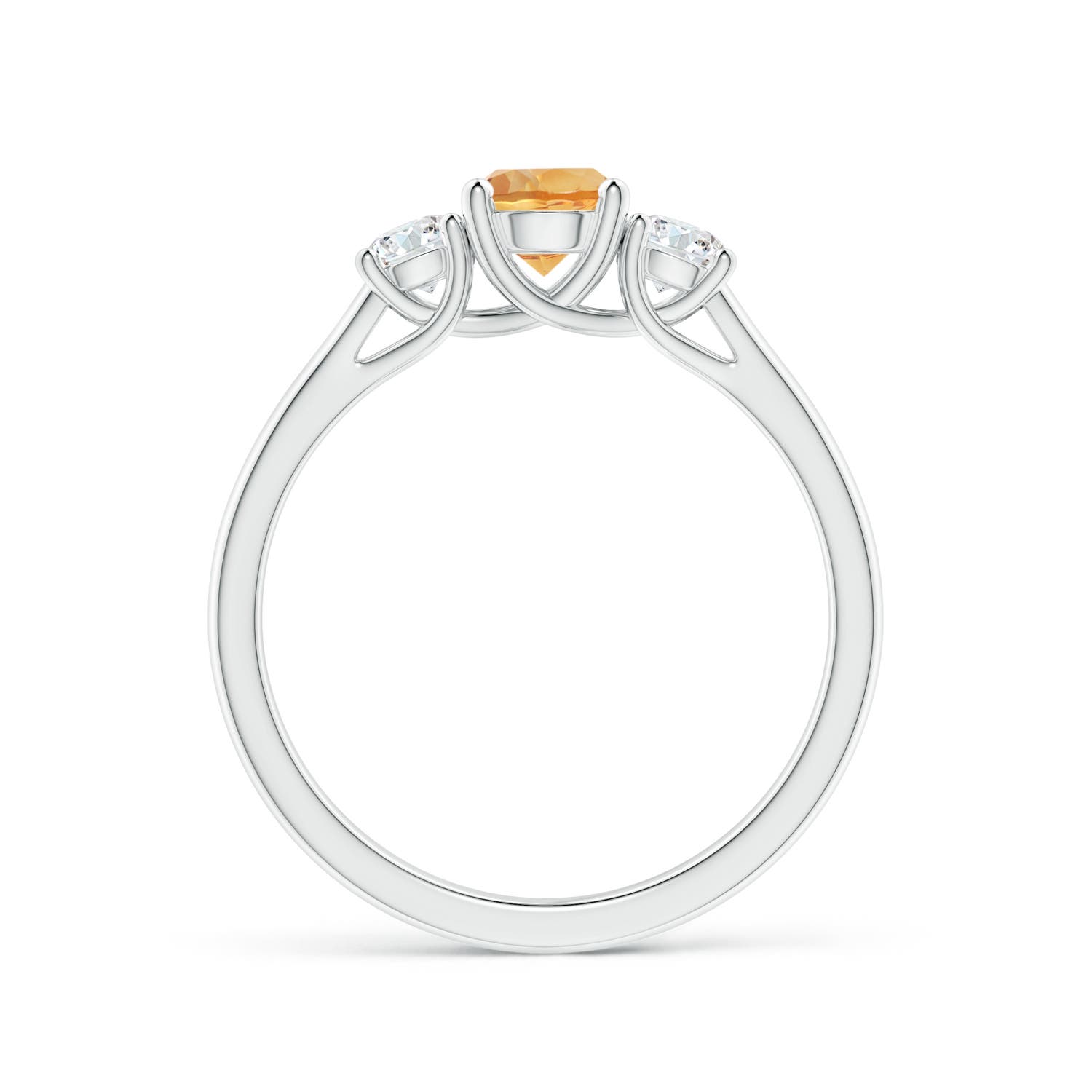 A - Citrine / 0.77 CT / 14 KT White Gold