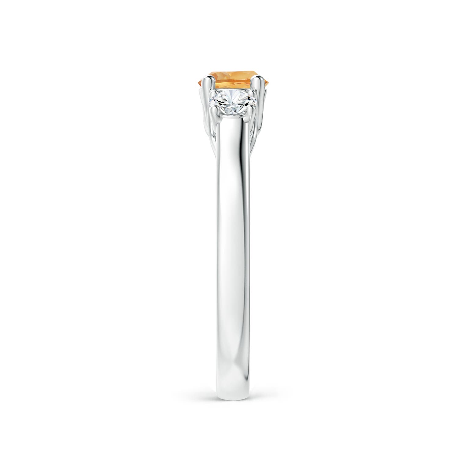 A - Citrine / 0.77 CT / 14 KT White Gold