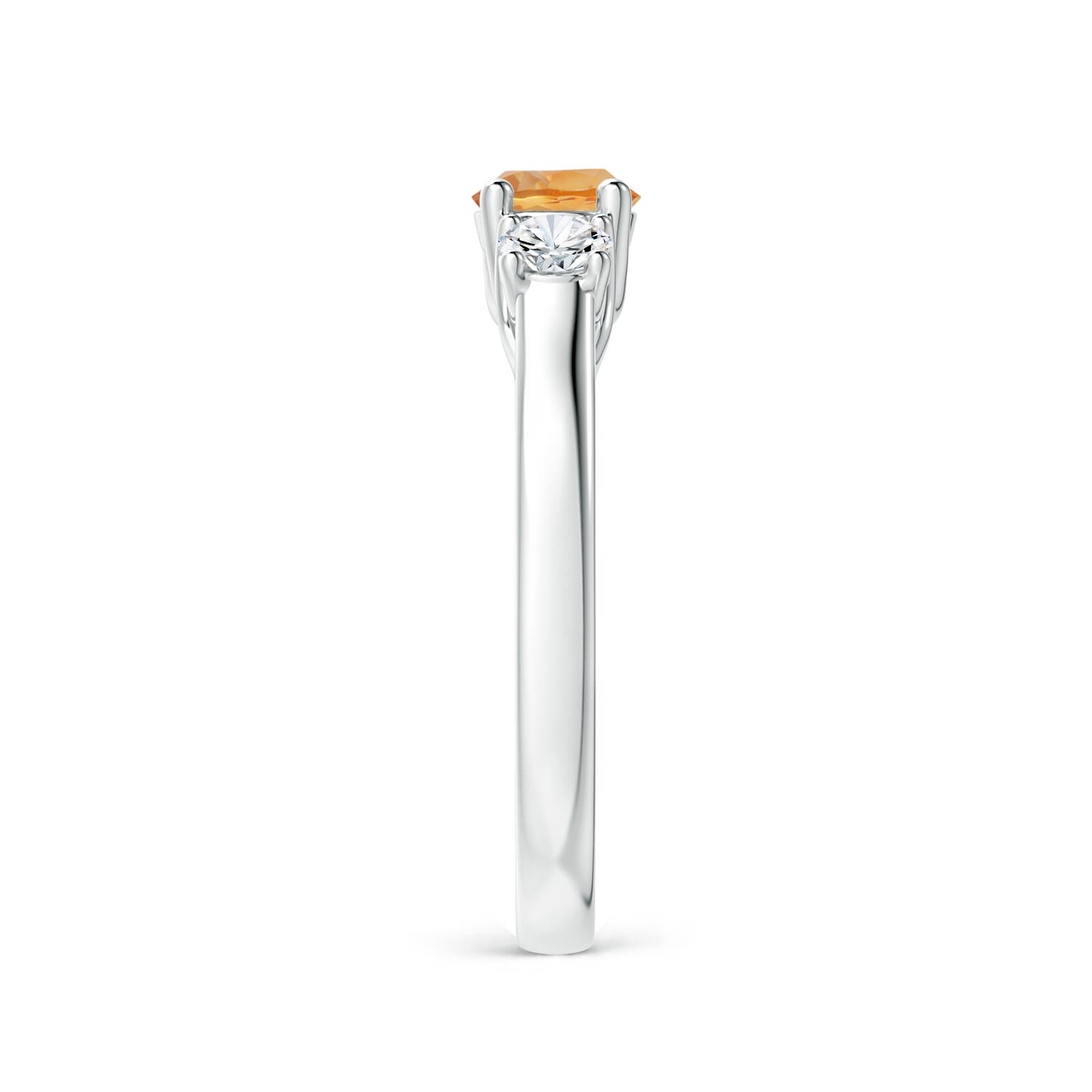 AA - Citrine / 0.77 CT / 14 KT White Gold