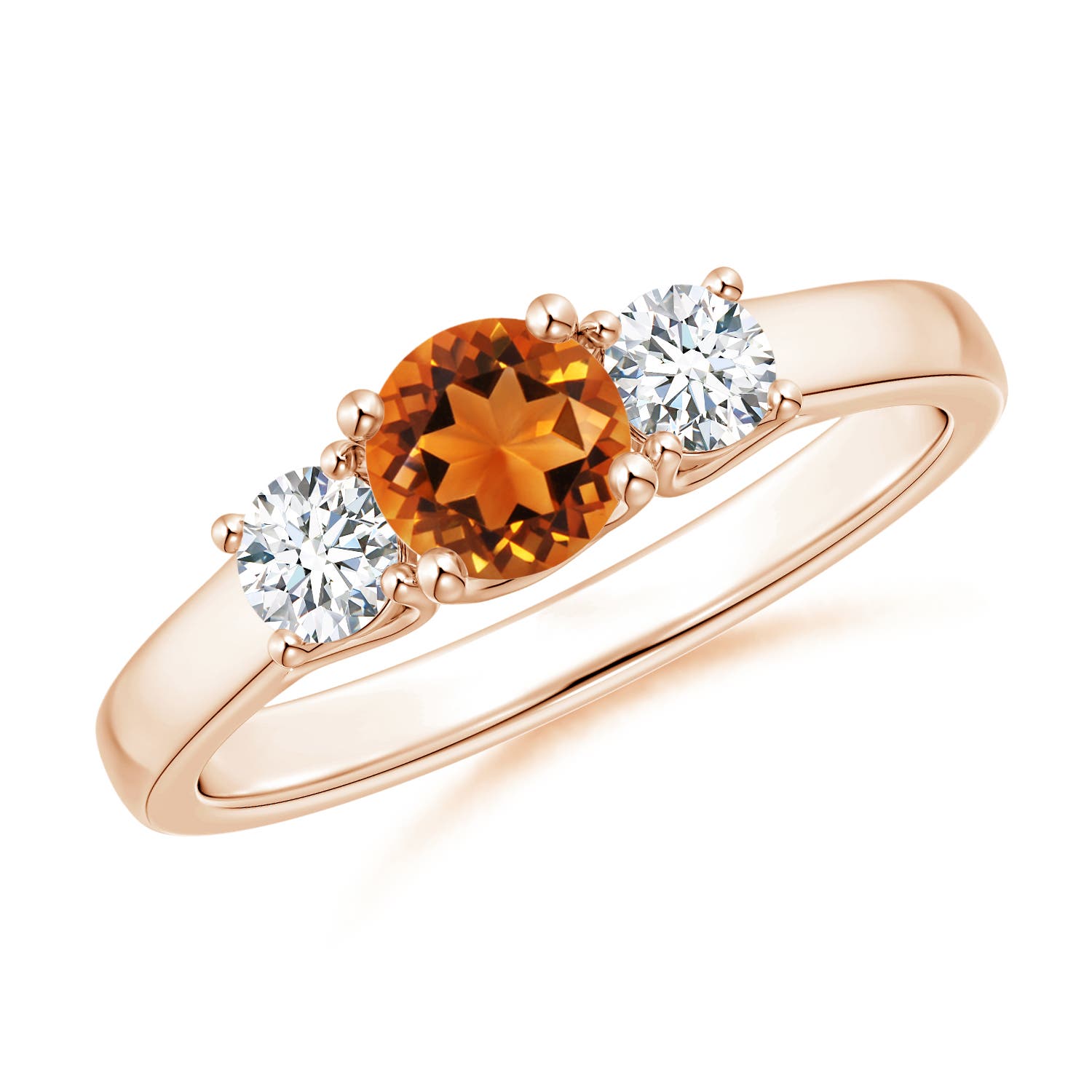 AAAA - Citrine / 0.77 CT / 14 KT Rose Gold