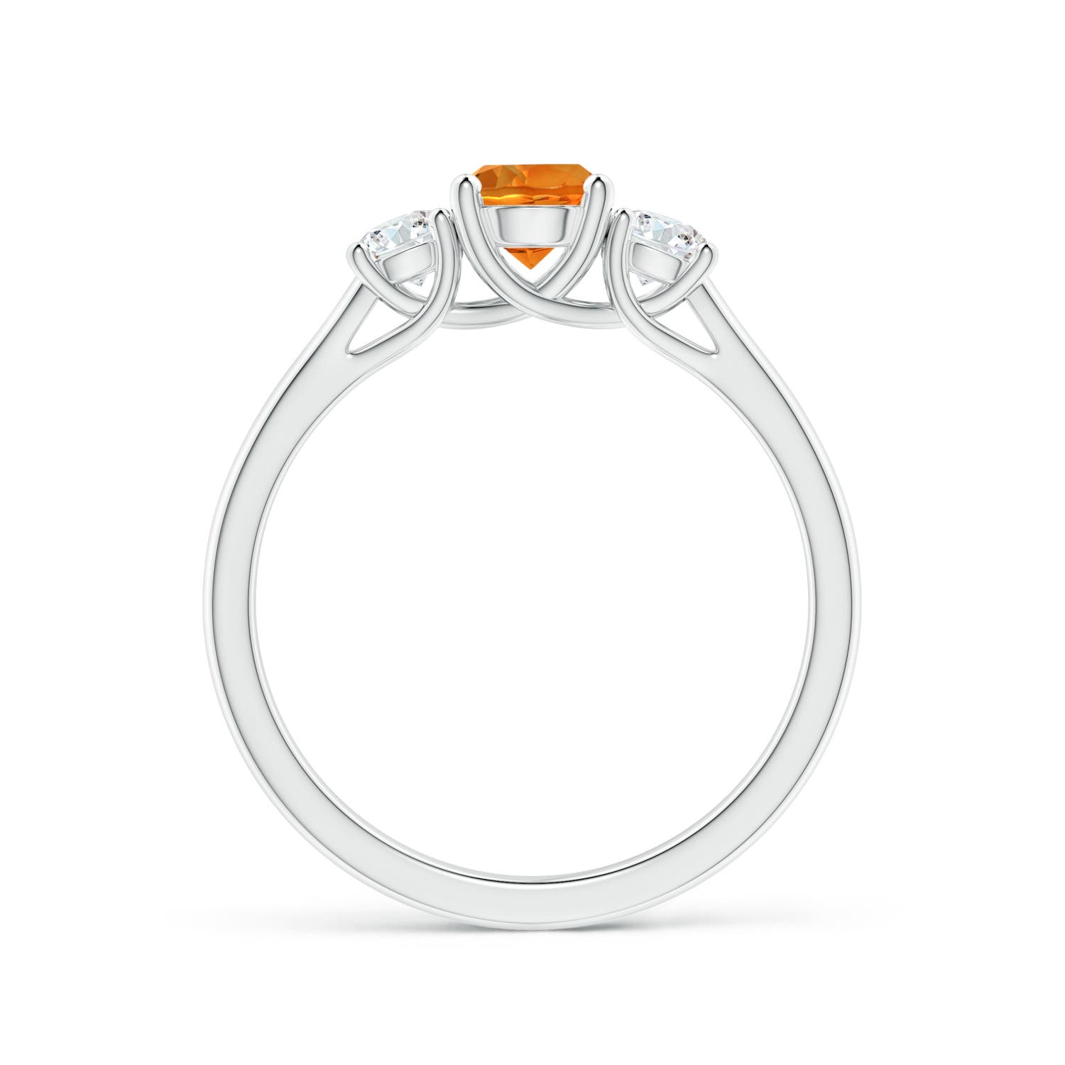 AAAA - Citrine / 0.77 CT / 14 KT White Gold