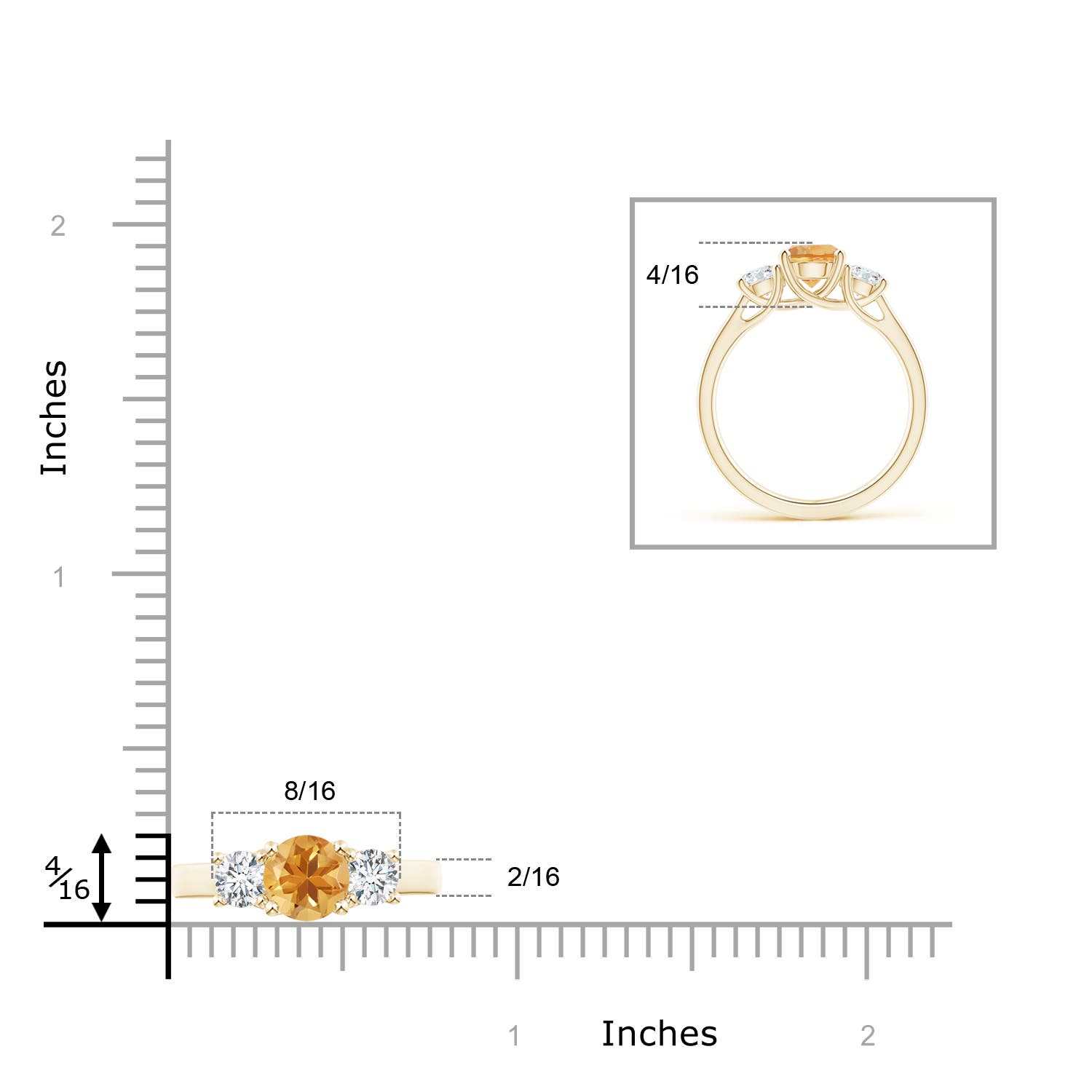 A - Citrine / 1.16 CT / 14 KT Yellow Gold