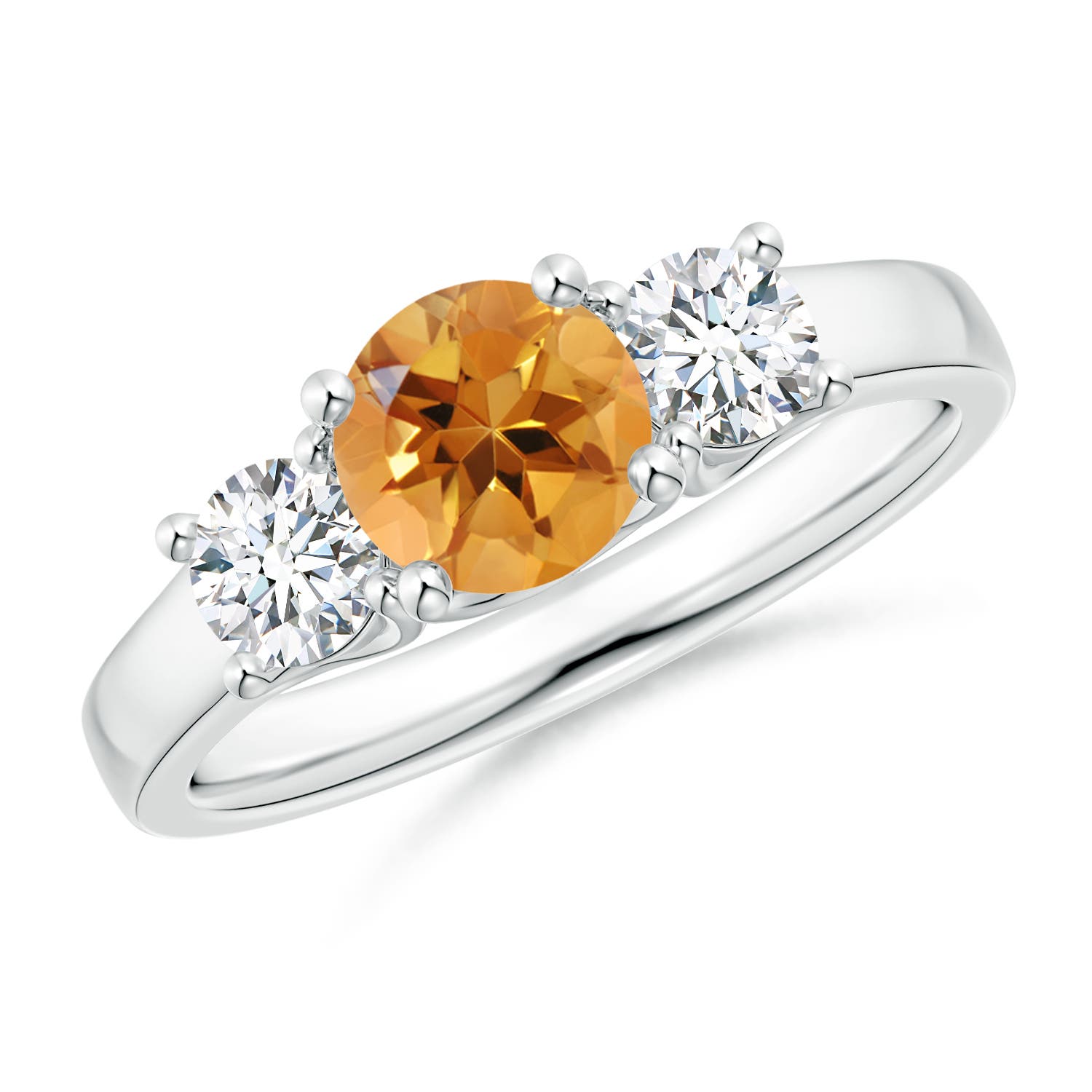 AA - Citrine / 1.16 CT / 14 KT White Gold