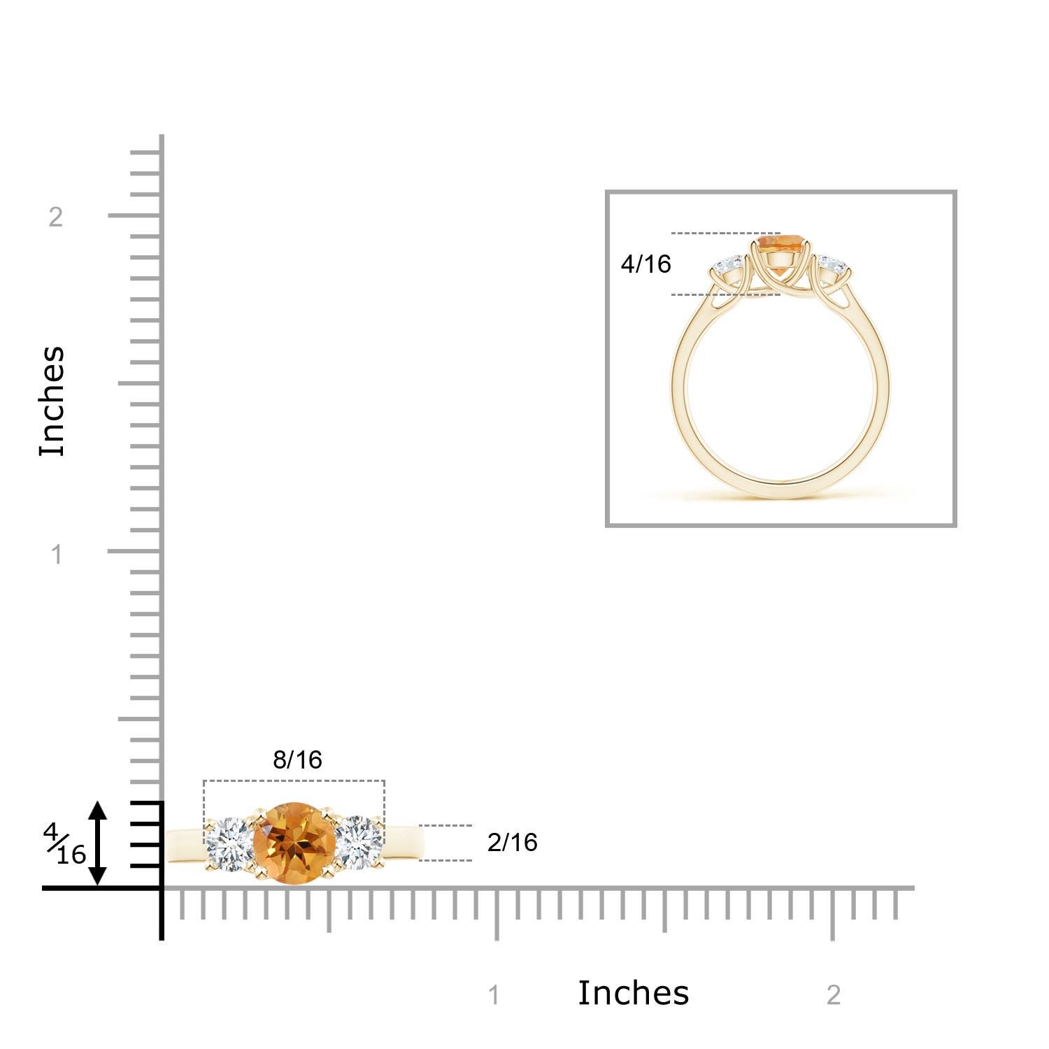 AA - Citrine / 1.16 CT / 14 KT Yellow Gold