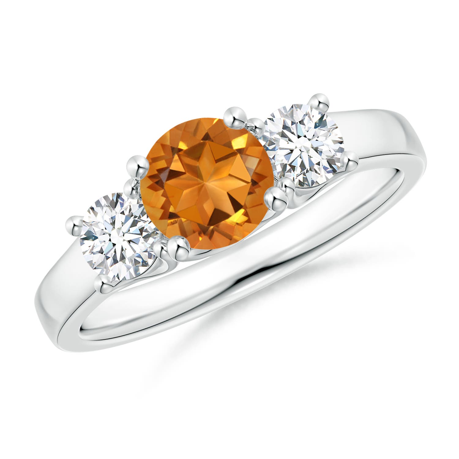 AAA - Citrine / 1.16 CT / 14 KT White Gold