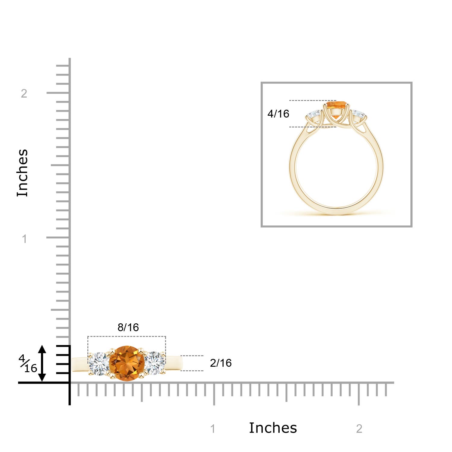 AAA - Citrine / 1.16 CT / 14 KT Yellow Gold