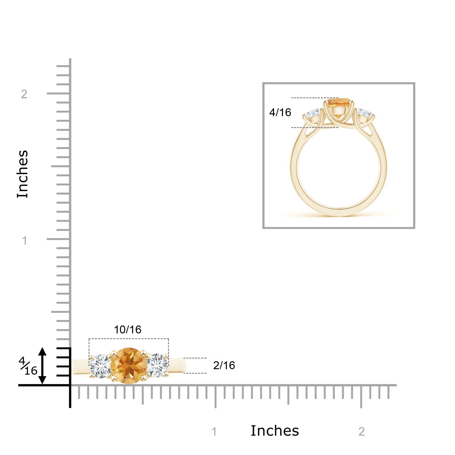 A - Citrine / 1.95 CT / 14 KT Yellow Gold