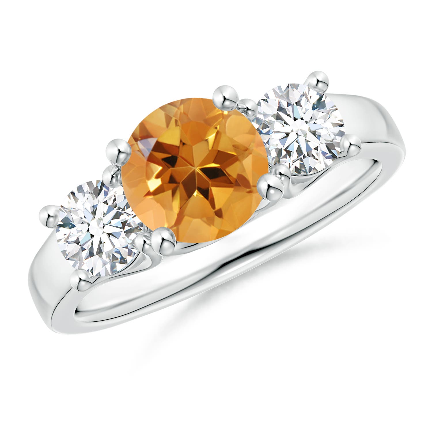 AA - Citrine / 1.95 CT / 14 KT White Gold