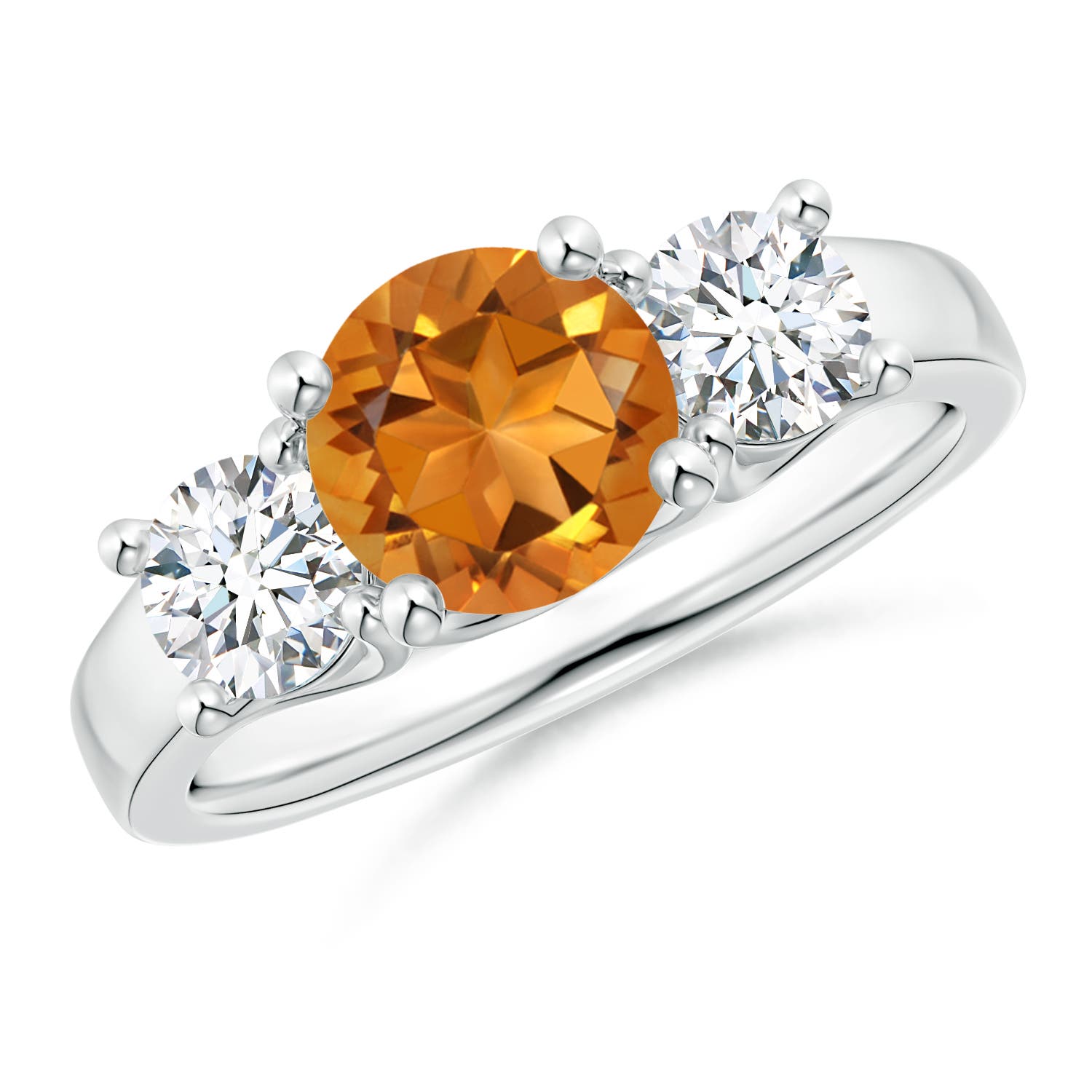 AAA - Citrine / 1.95 CT / 14 KT White Gold