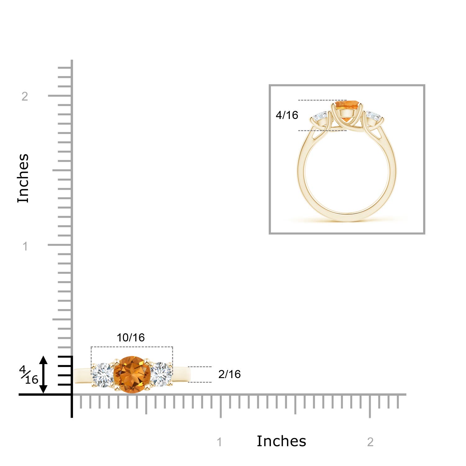 AAA - Citrine / 1.95 CT / 14 KT Yellow Gold