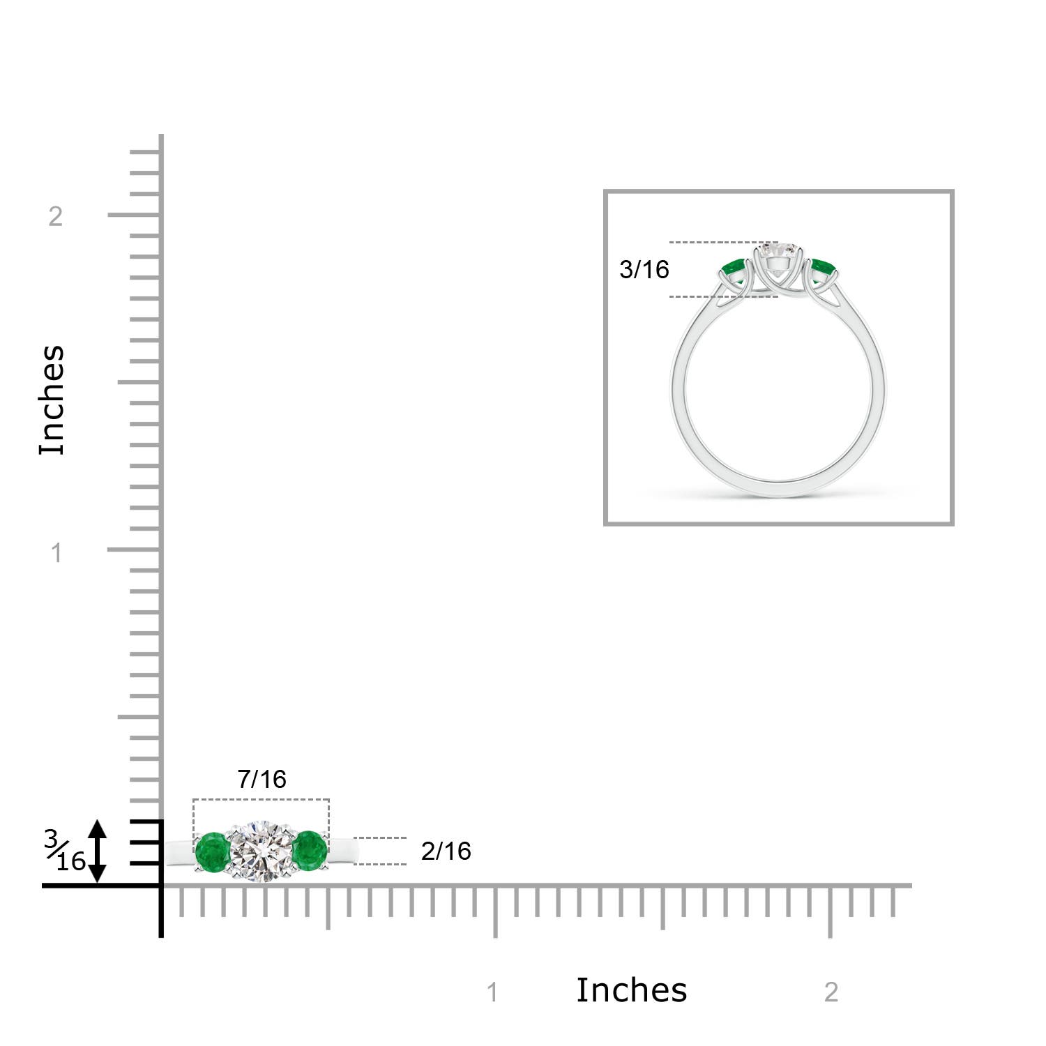 I-J, I1-I2 / 0.77 CT / 14 KT White Gold