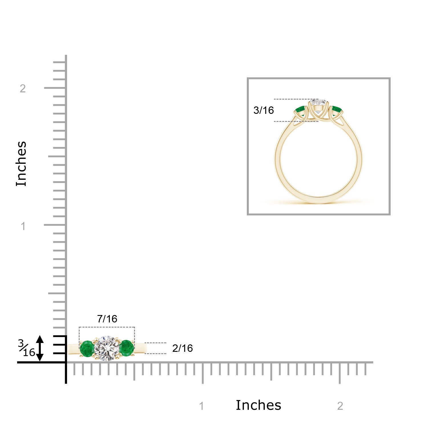 I-J, I1-I2 / 0.77 CT / 14 KT Yellow Gold