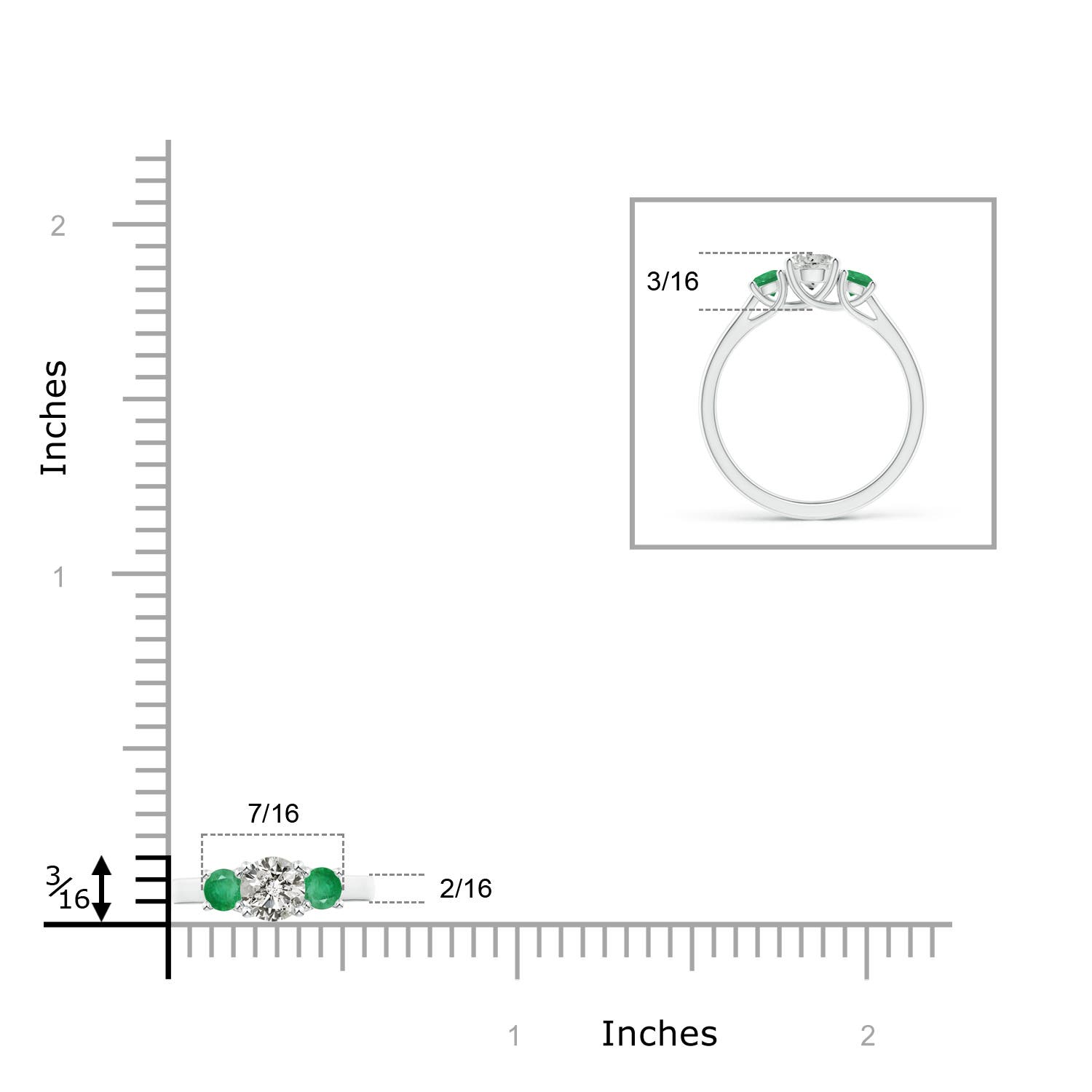 K, I3 / 0.77 CT / 14 KT White Gold