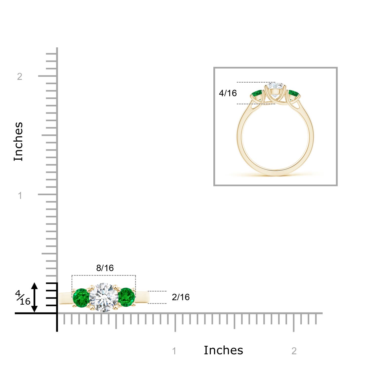 F-G, VS / 1.28 CT / 14 KT Yellow Gold