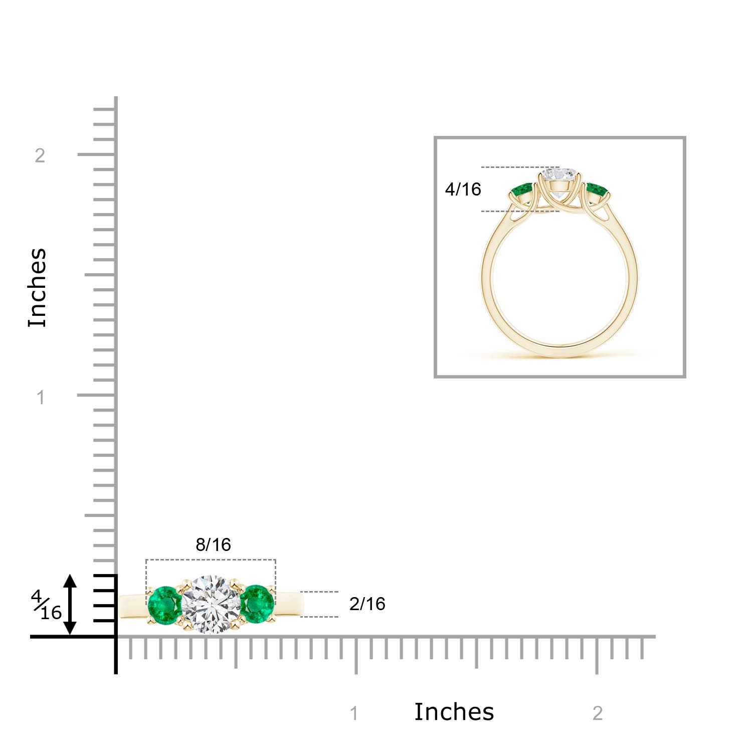 H, SI2 / 1.28 CT / 14 KT Yellow Gold