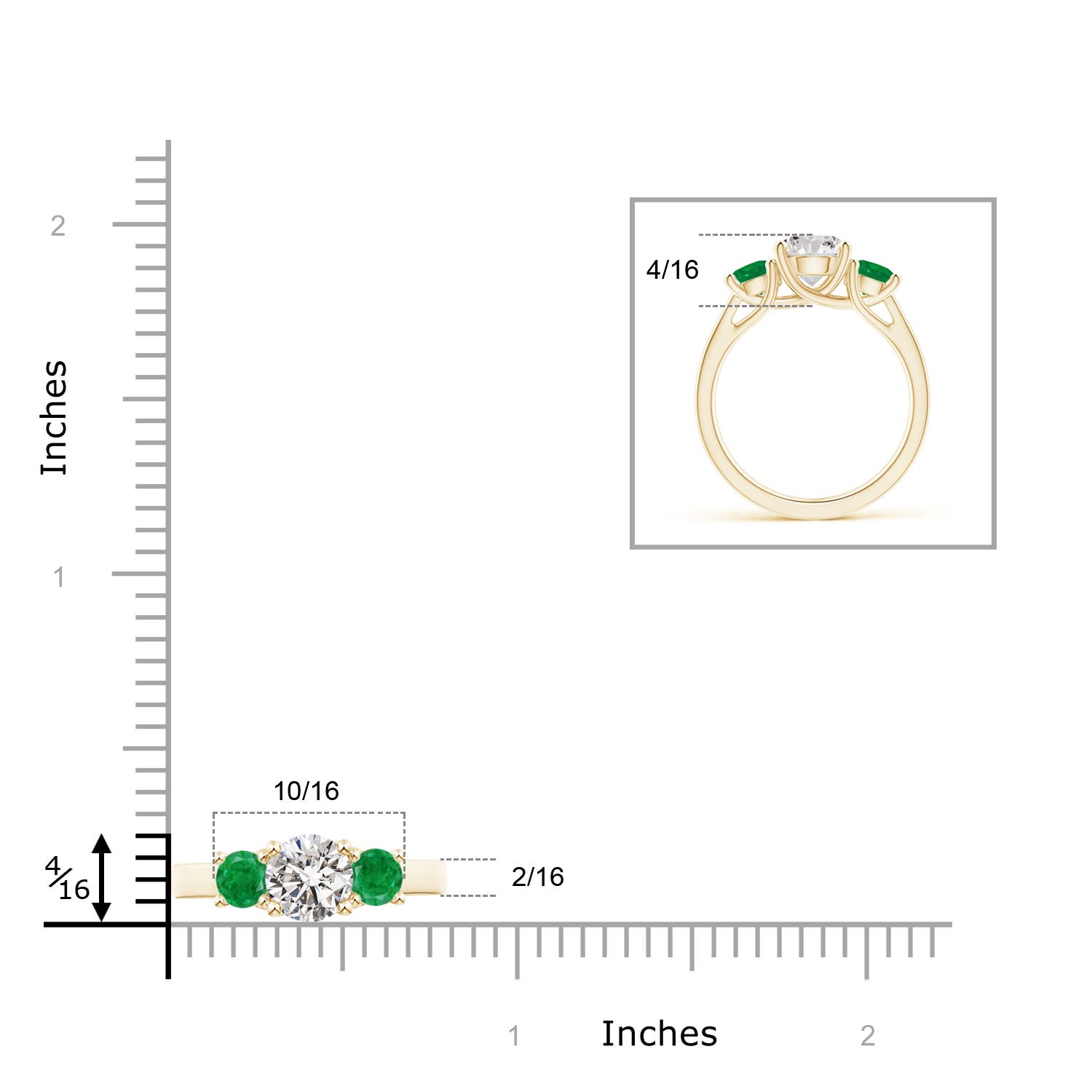 I-J, I1-I2 / 1.95 CT / 14 KT Yellow Gold