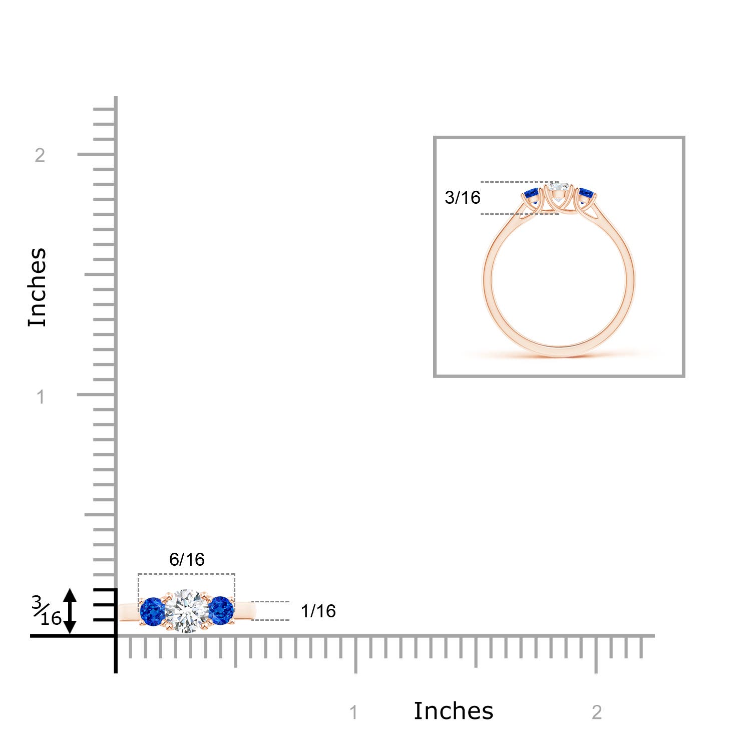 G, VS2 / 0.51 CT / 14 KT Rose Gold