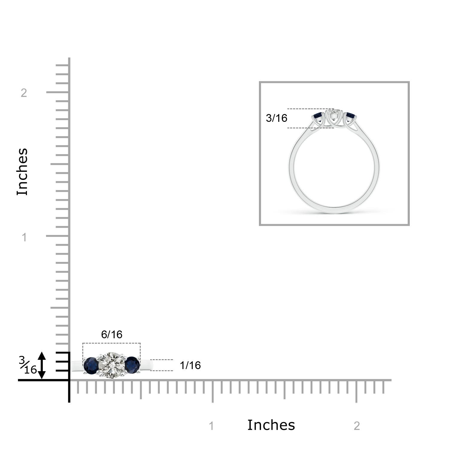 K, I3 / 0.51 CT / 14 KT White Gold