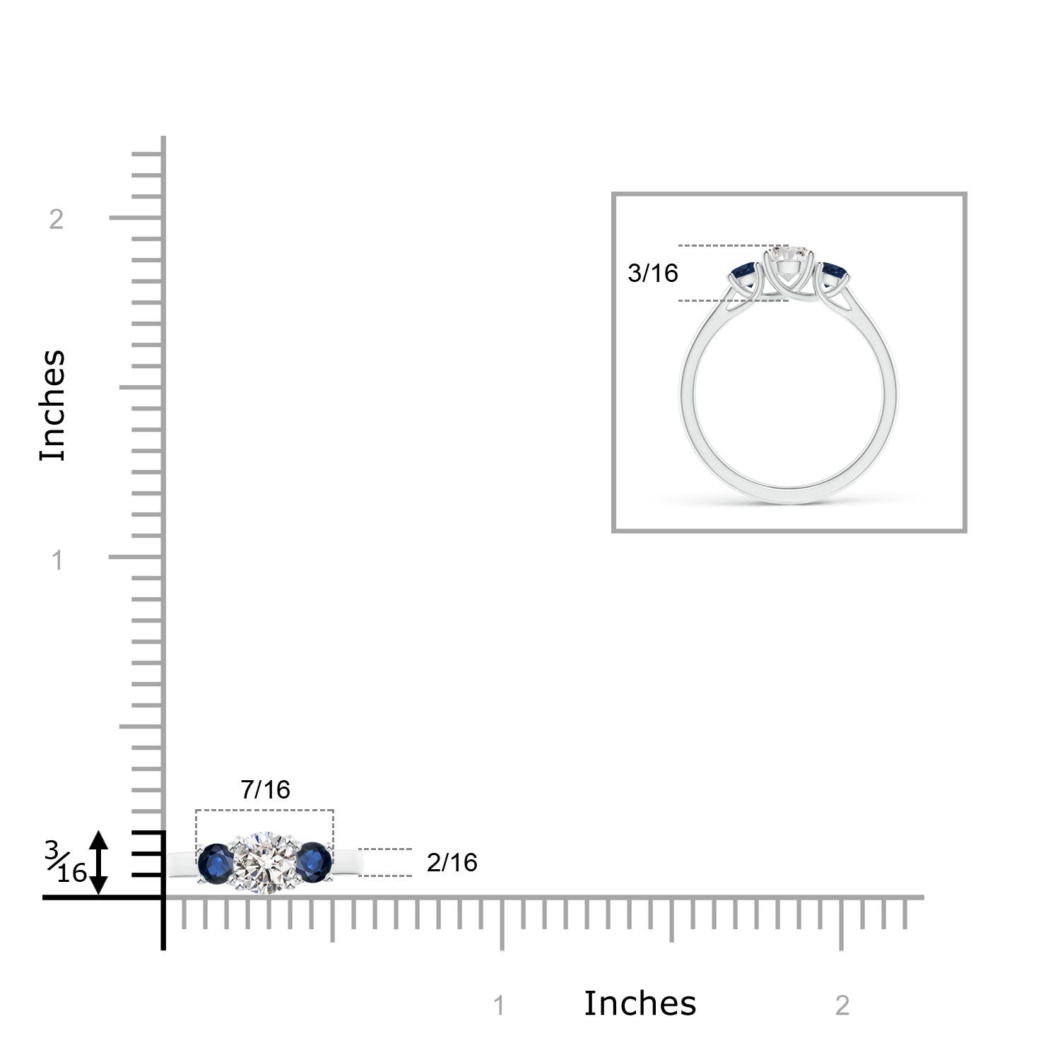 I-J, I1-I2 / 0.91 CT / 14 KT White Gold