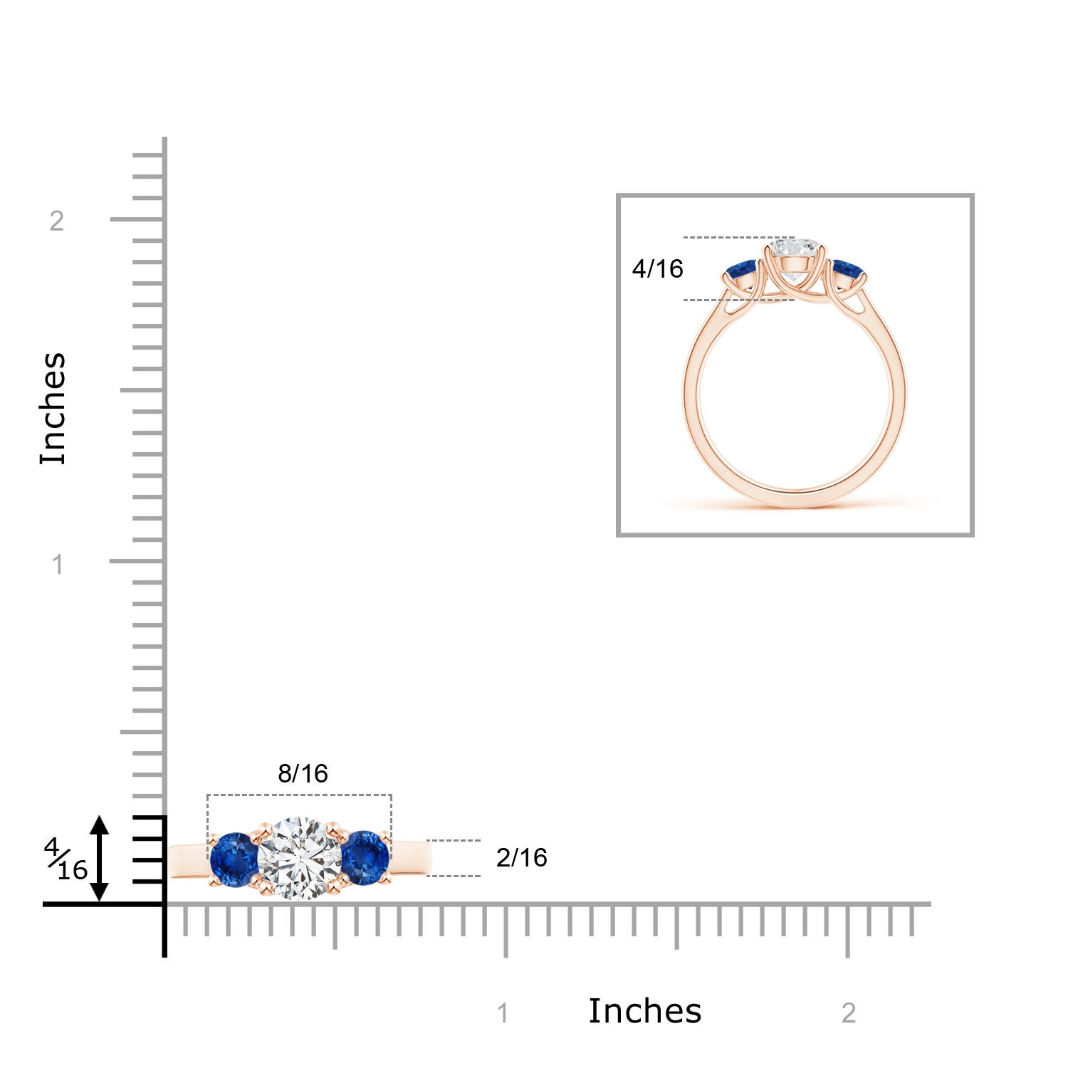 H, SI2 / 1.46 CT / 14 KT Rose Gold