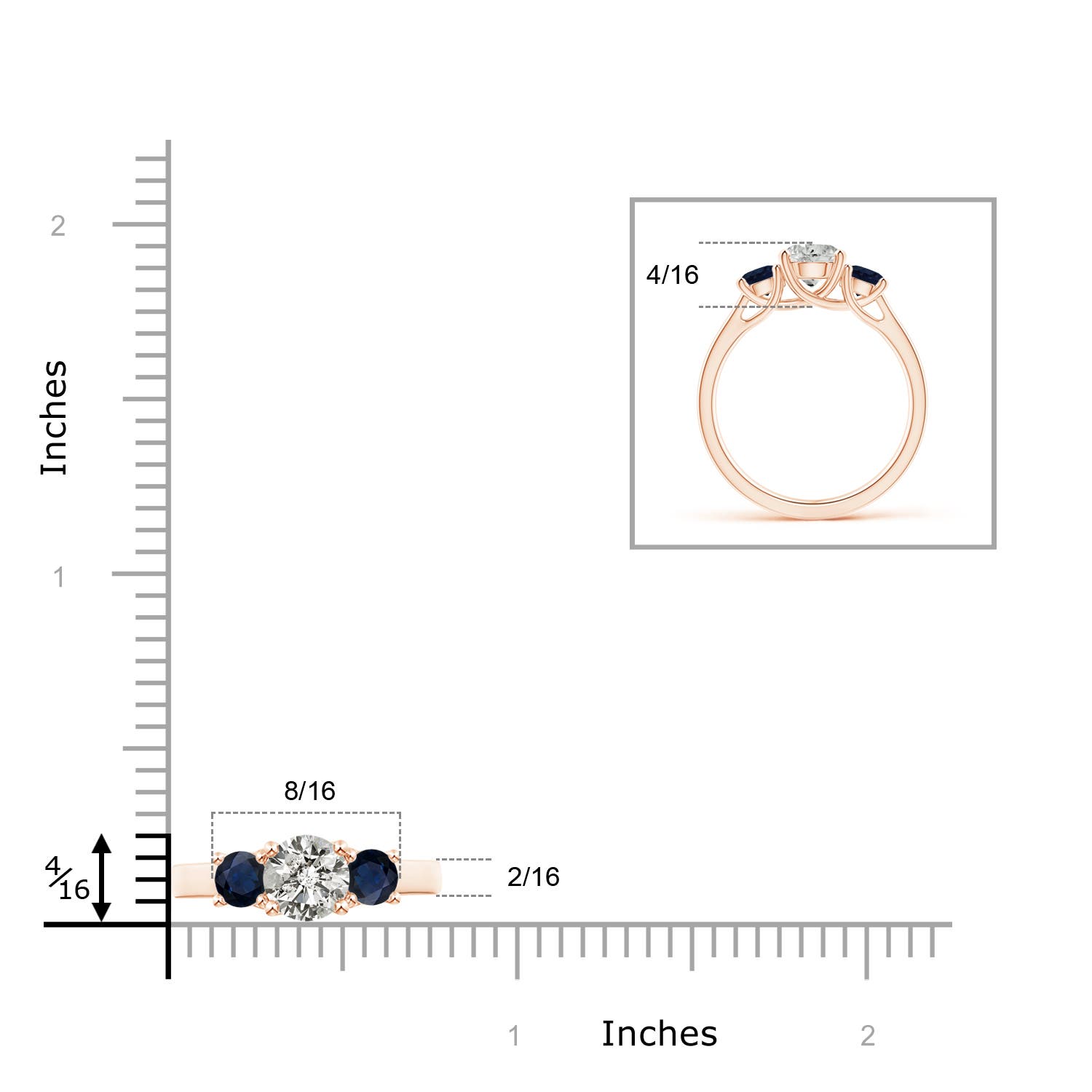 K, I3 / 1.46 CT / 14 KT Rose Gold