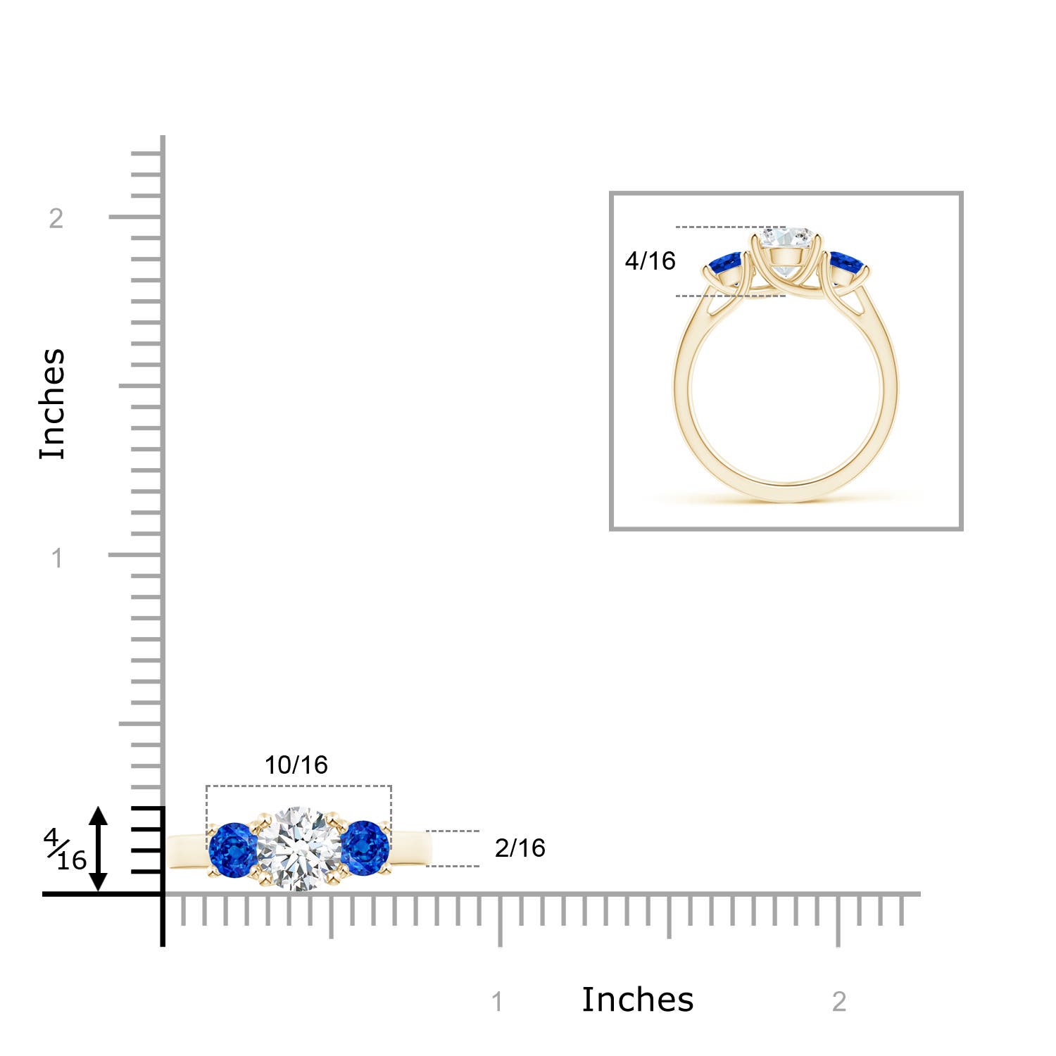 G, VS2 / 2.17 CT / 14 KT Yellow Gold